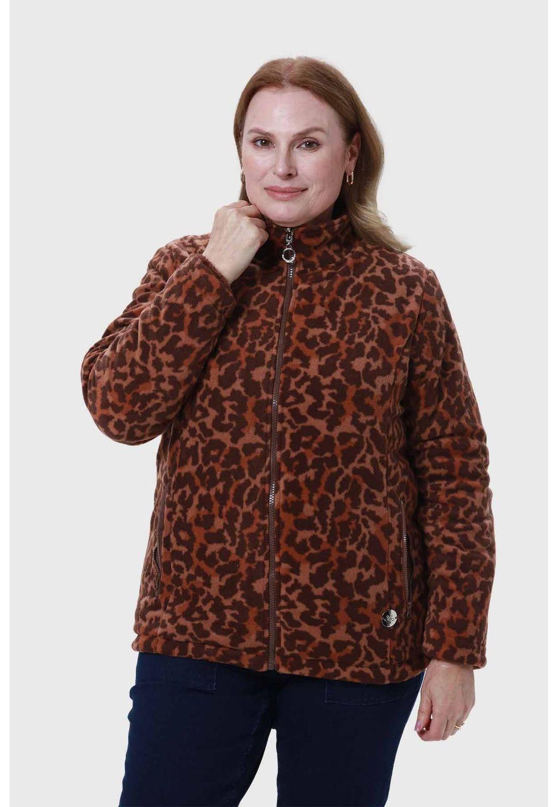 Chaqueta Mujer Reversible Café-1