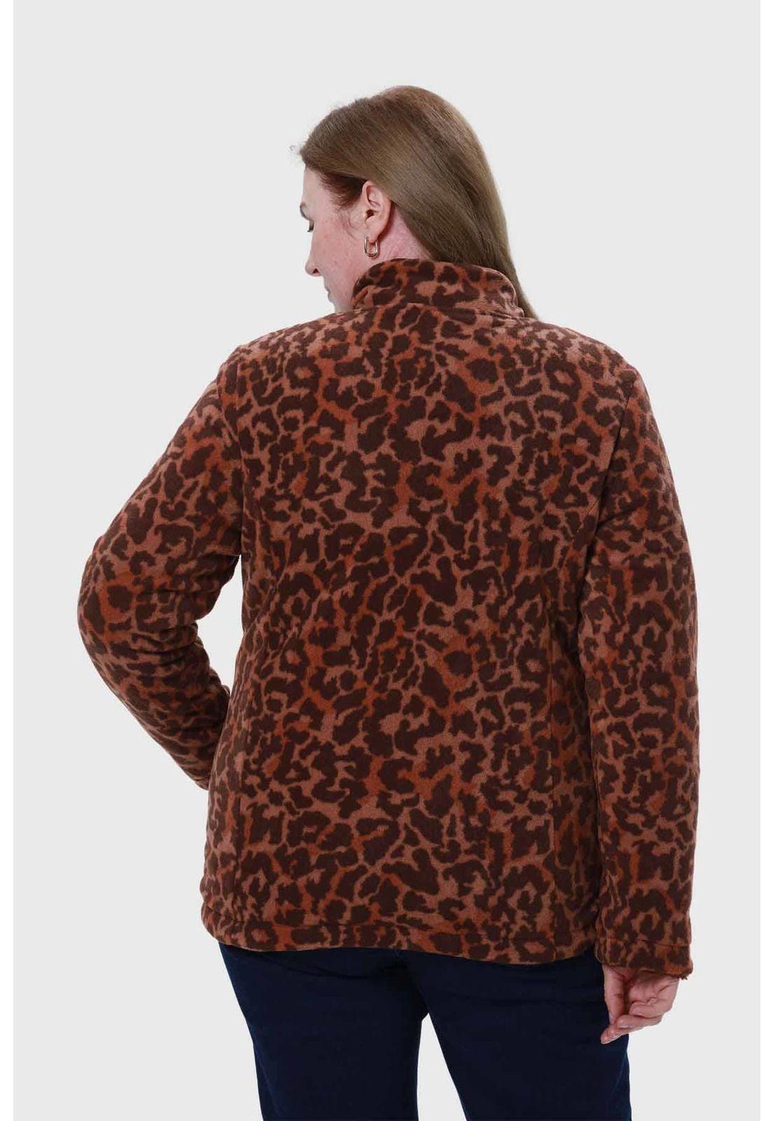 Chaqueta Mujer Reversible Café-2