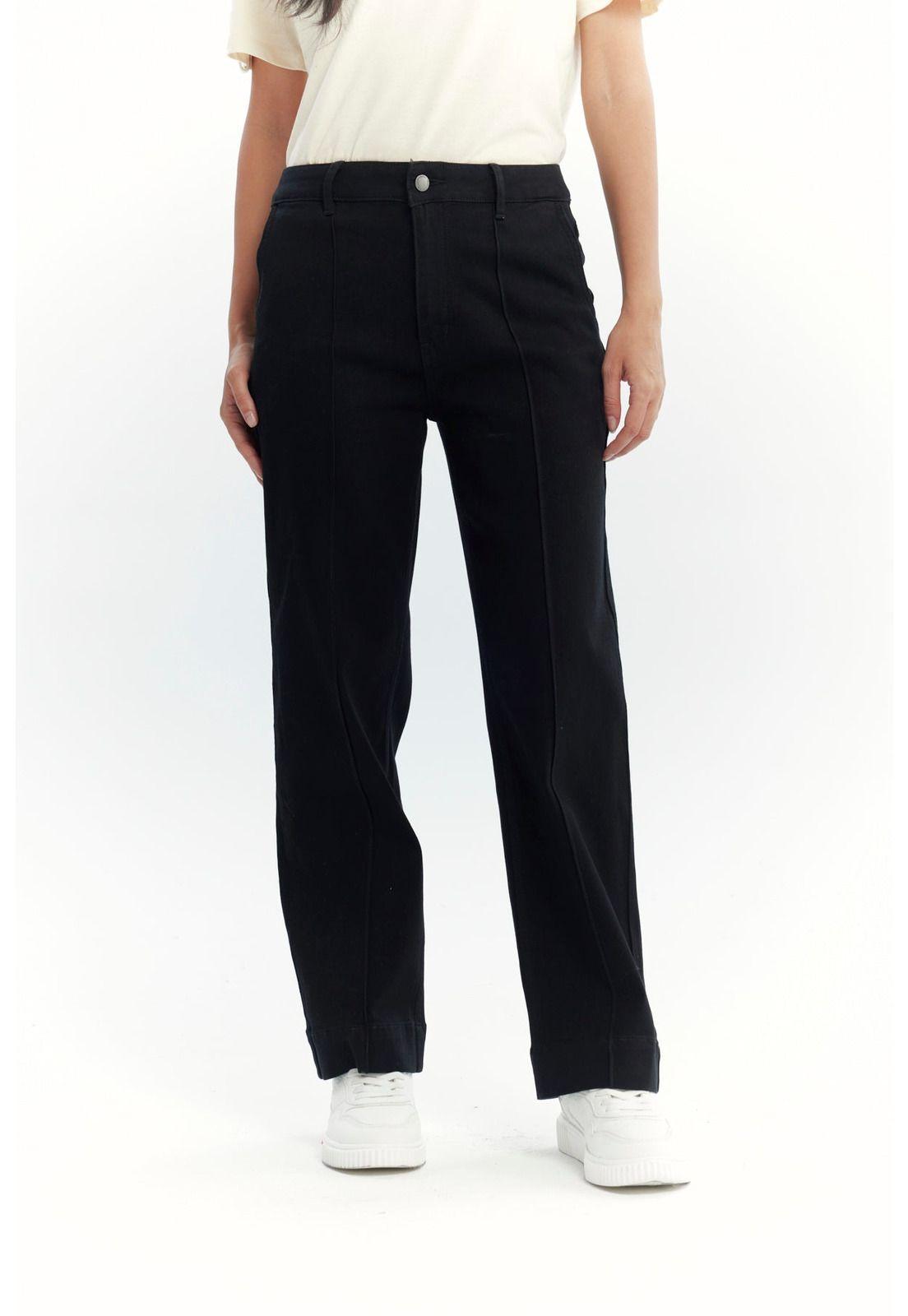 Jeans Mujer Calce Recto Negro - Xlll-0