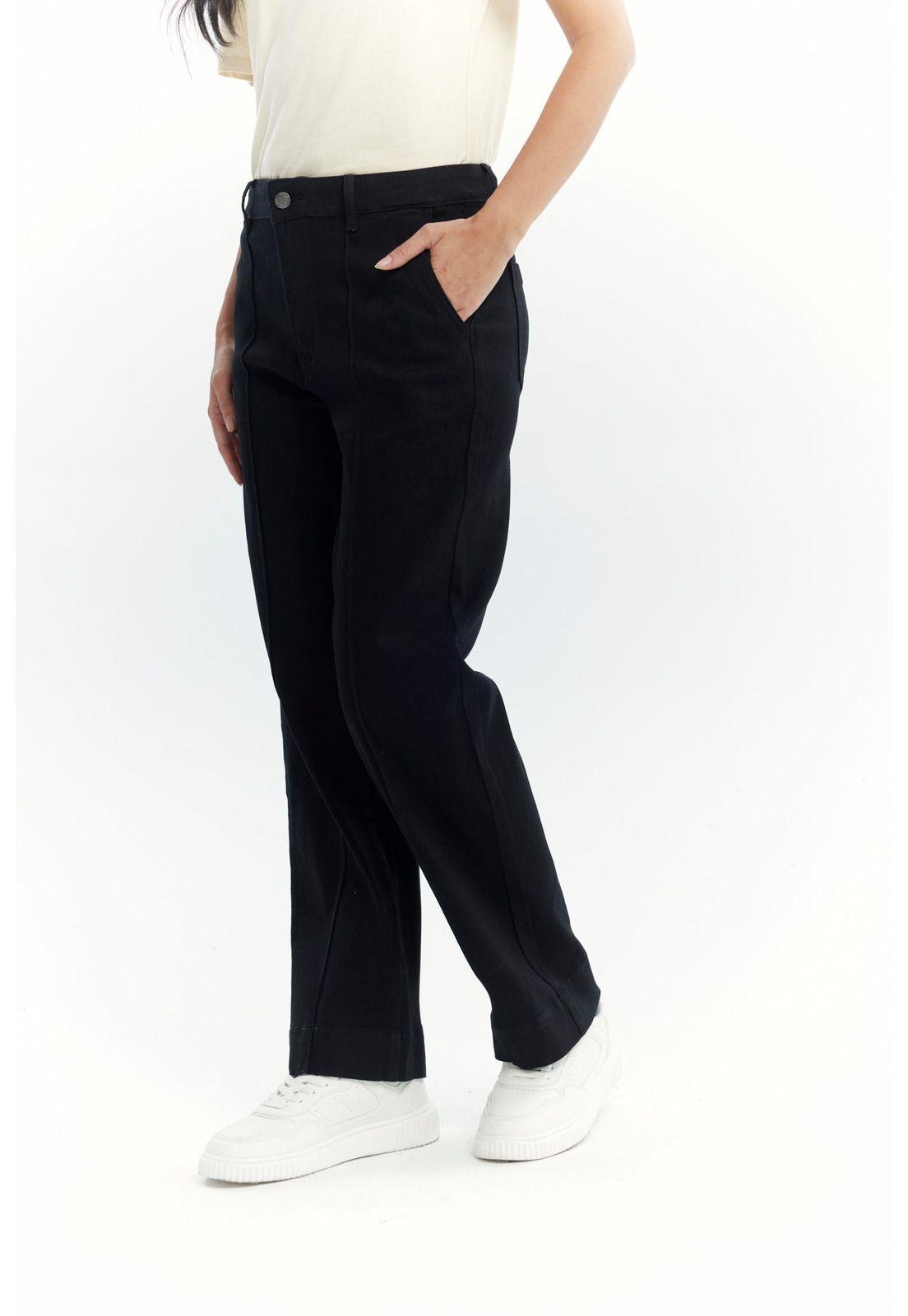 Jeans Mujer Calce Recto Negro - Xlll-1