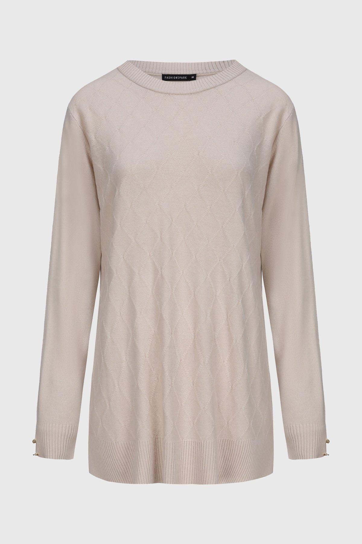 Sweater Mujer Cerrado Arena-0