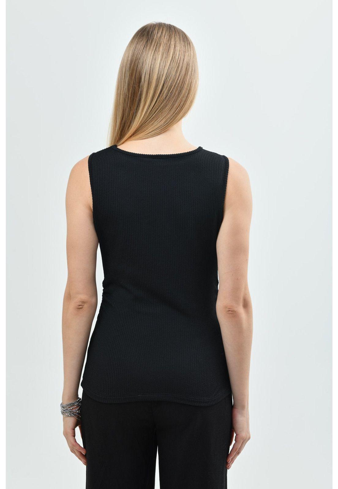 Polera Ajustada Mujer Negro - lll-2