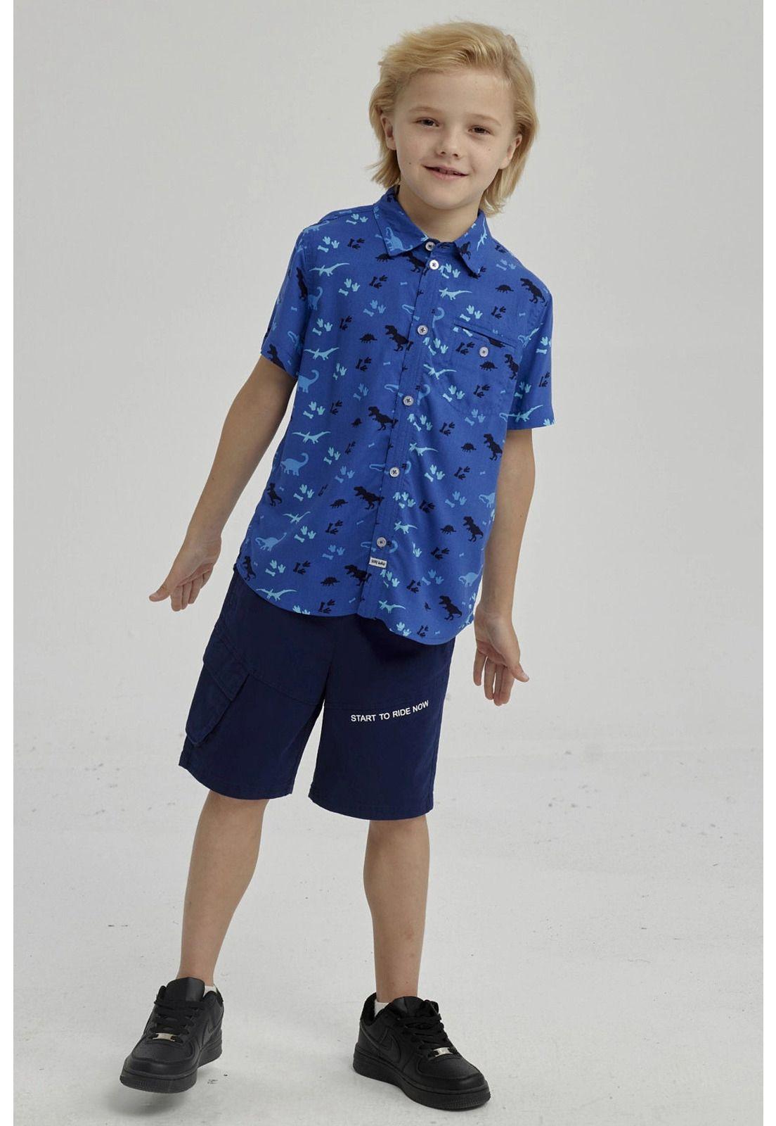 Camisa Niño Full Print Azul-3