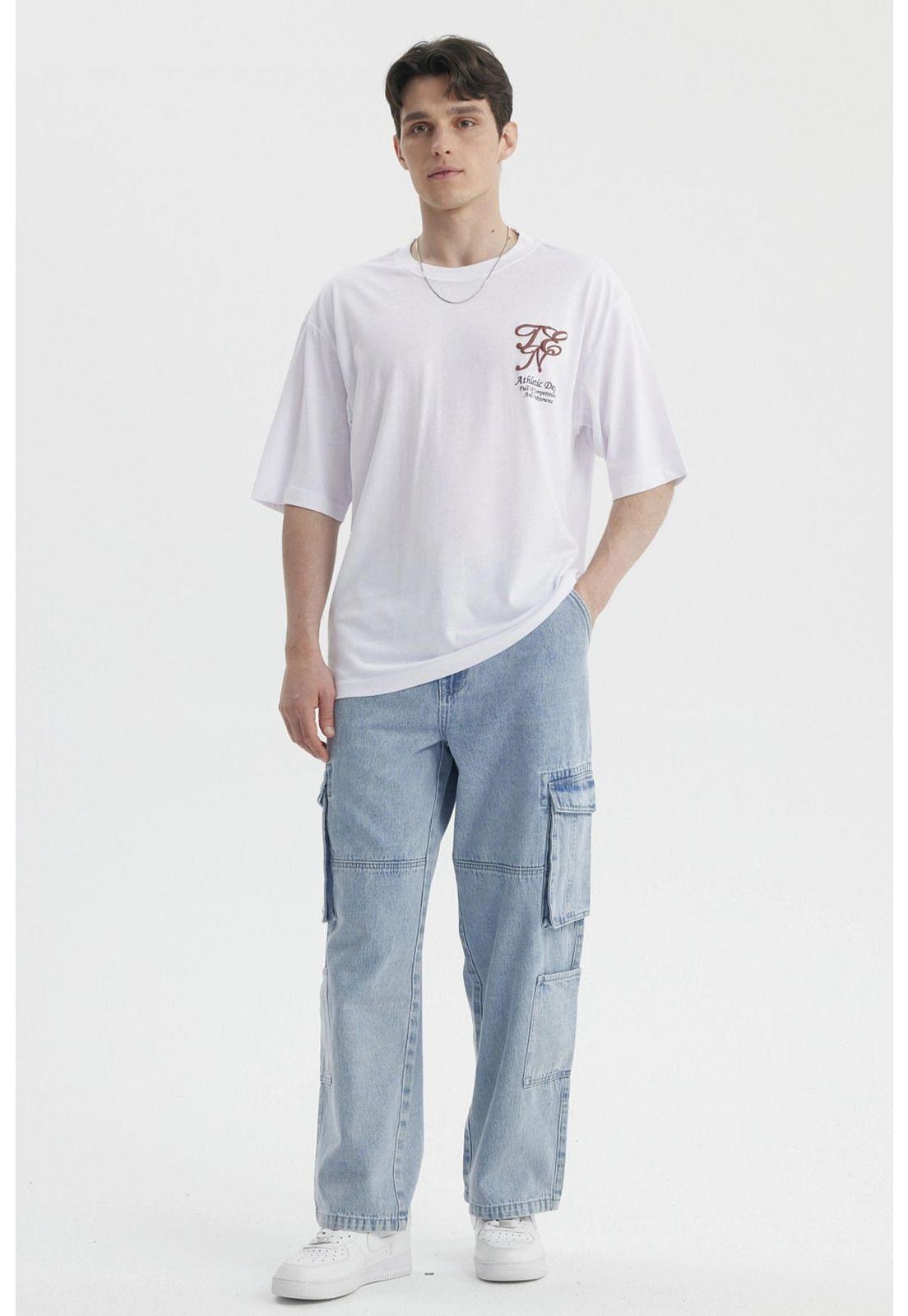 Polera Hombre Print Blanco- ll-3