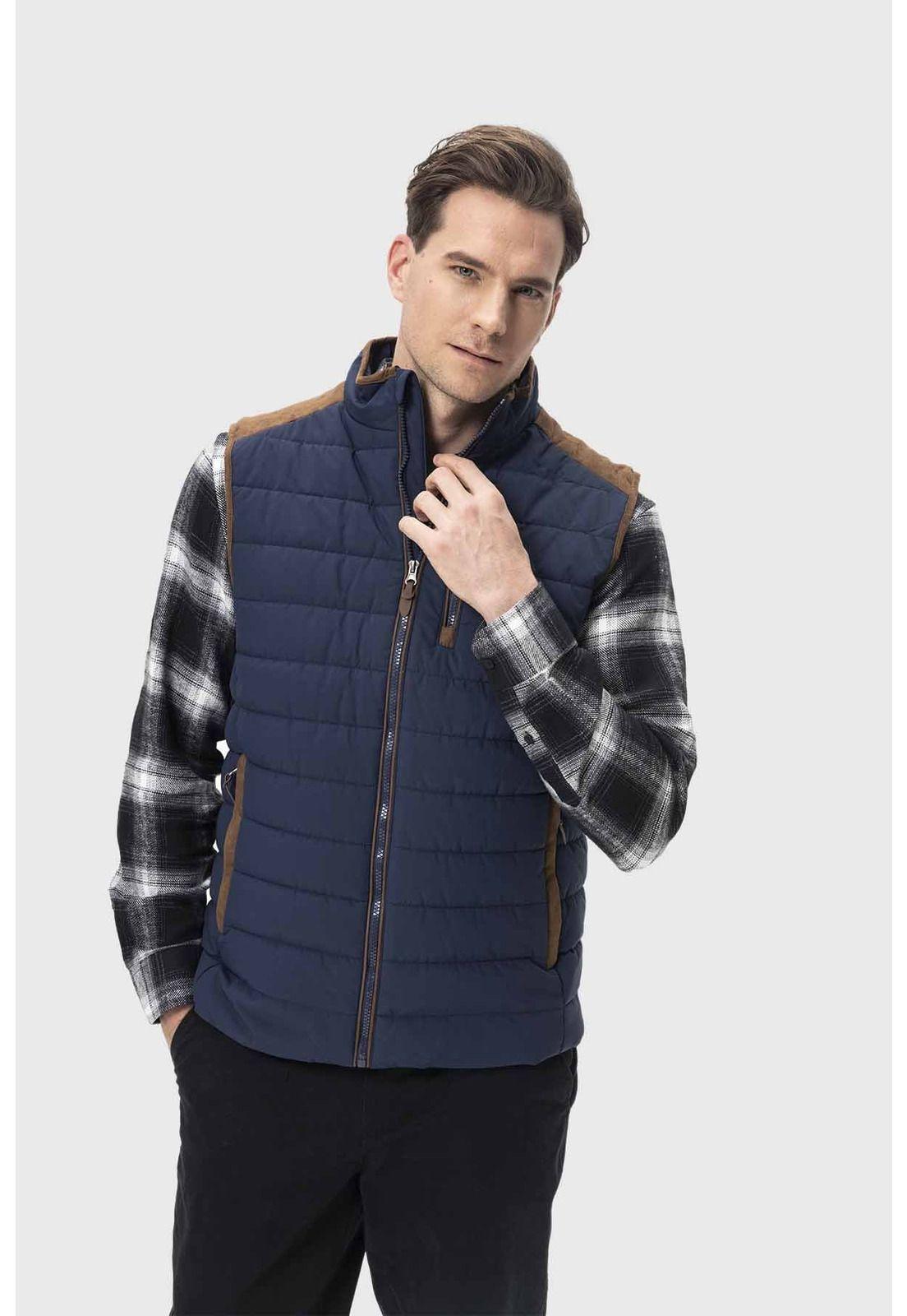 Parka Hombre Con Bolsillos Azul-0