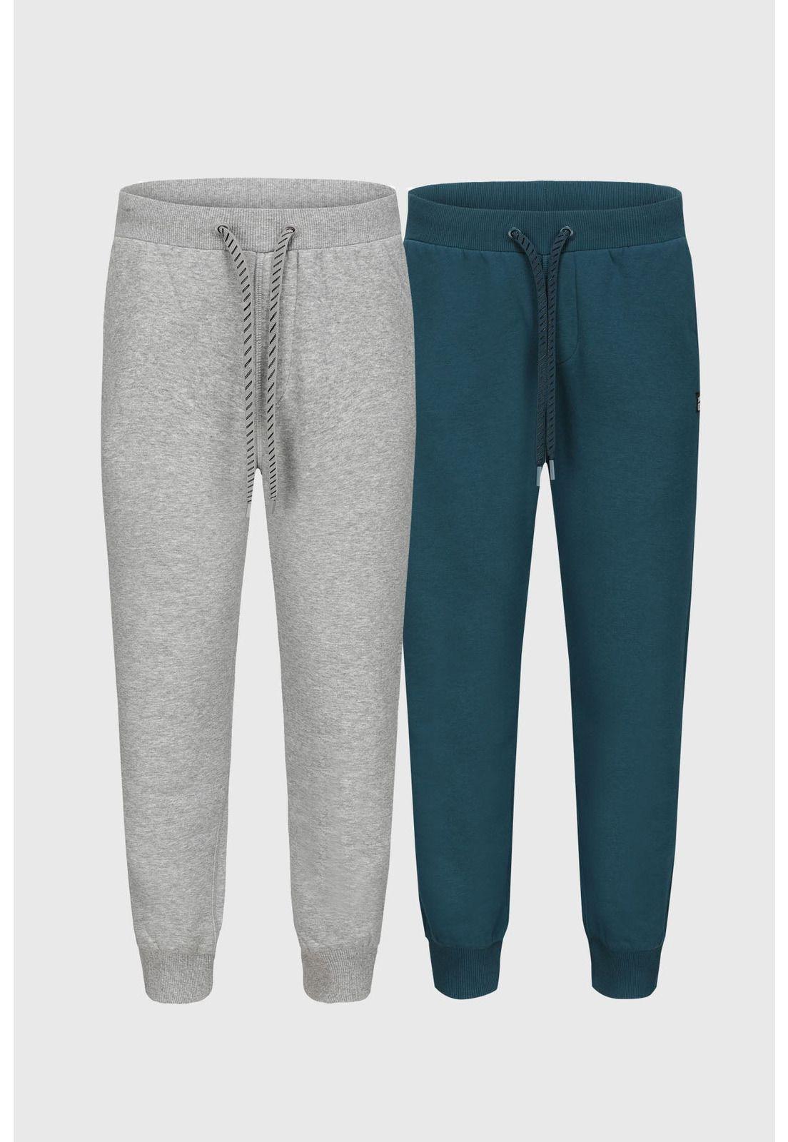 Pantalón Buzo Niño Bipack Azul Petróleo I-0