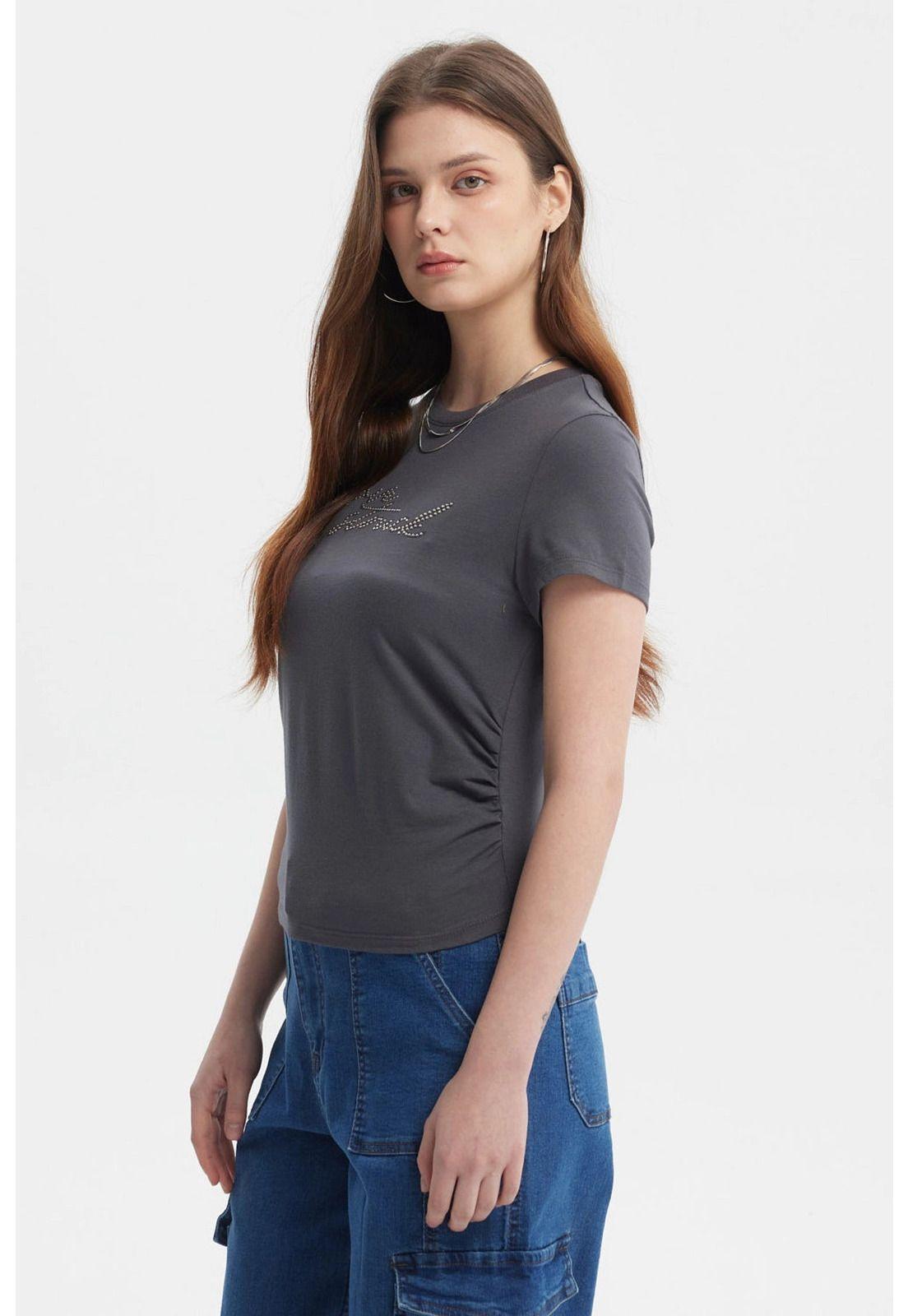 Polera Mujer Ajustado Gris Marengo-2