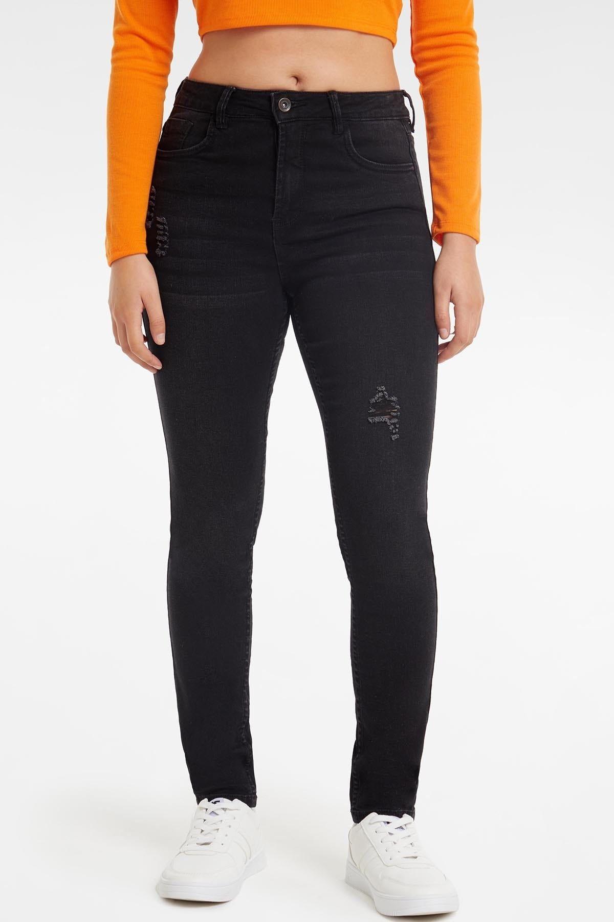 Jeans Mujer Skinny Lia Negro-0