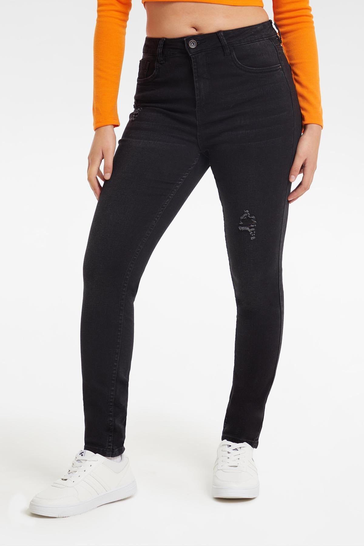Jeans Mujer Skinny Lia Negro-1