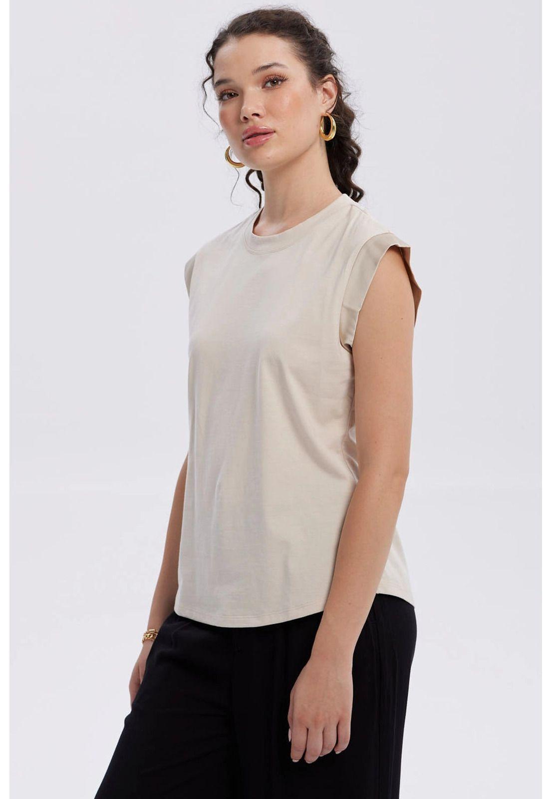 Polera Mujer Satín Arena-1