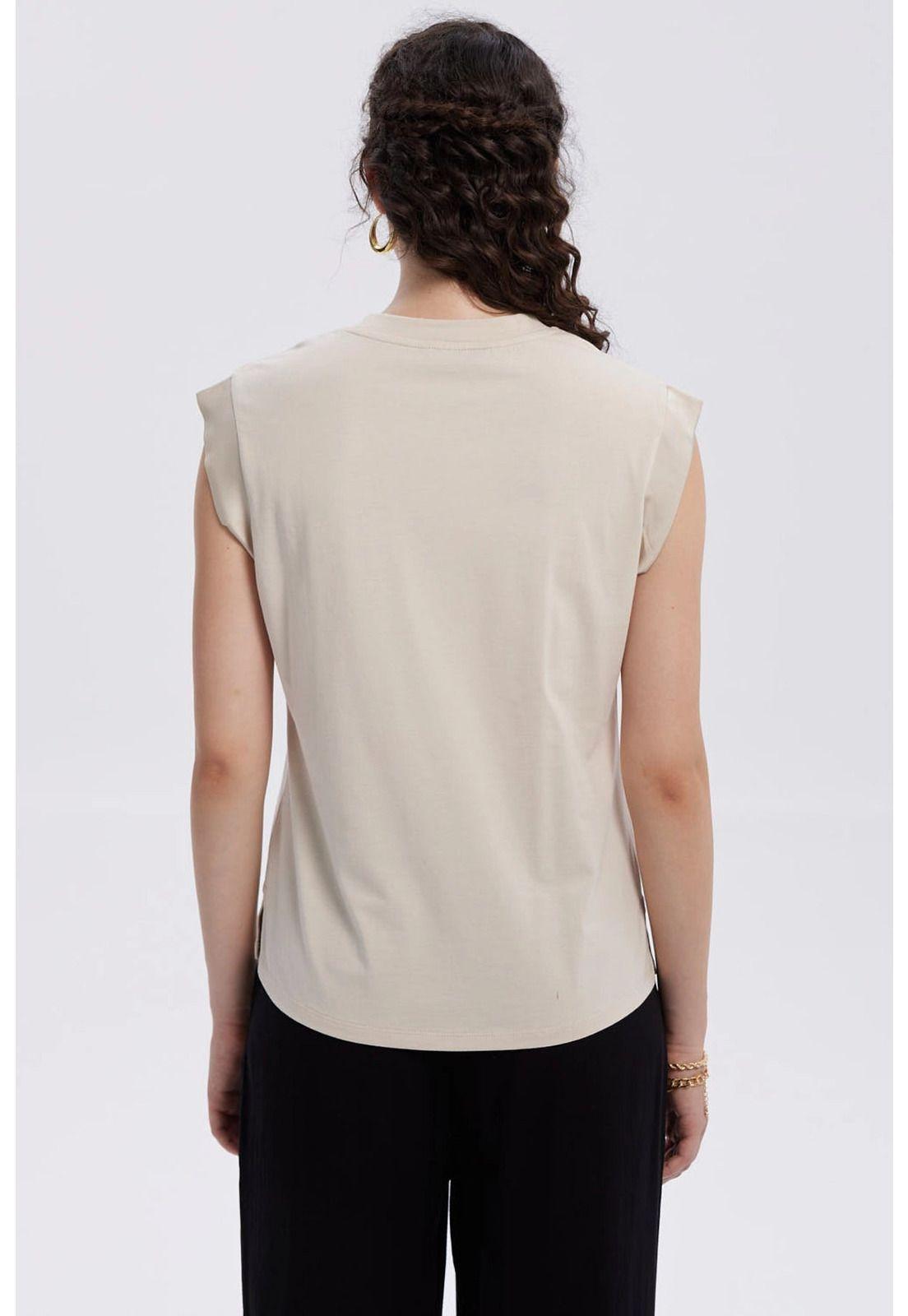 Polera Mujer Satín Arena-2