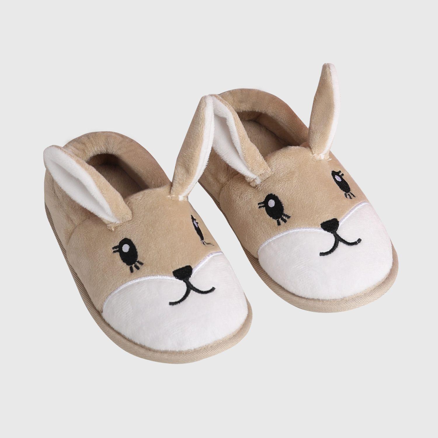 Pantufla Niña Animales Beige-1
