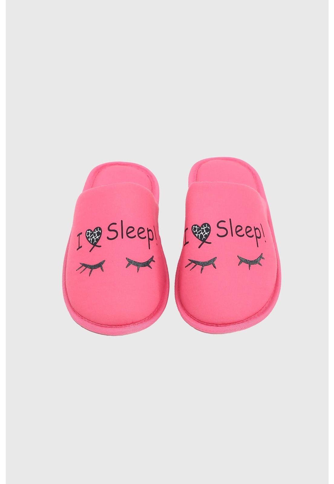 Pantufla Mujer Estampada Rosado-0