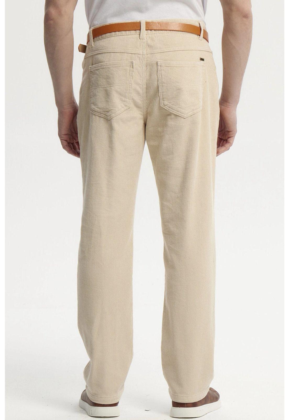 Pantalón Hombre Cotelé Beige-2