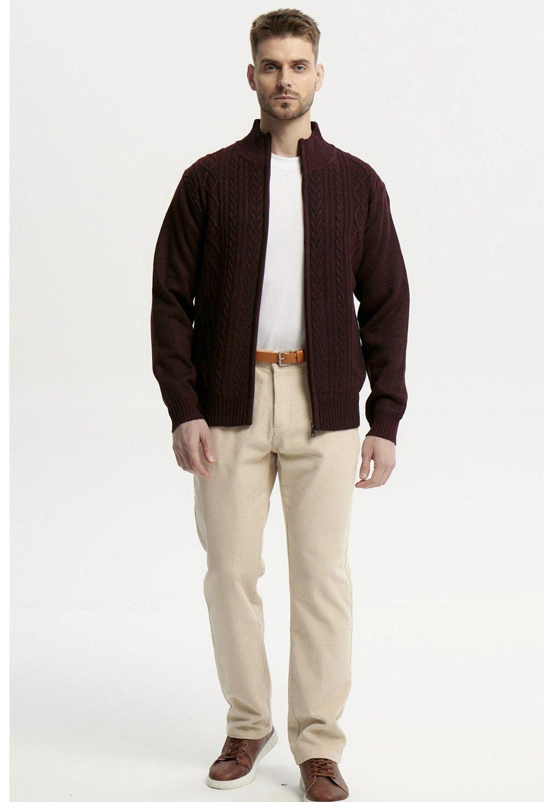 Pantalón Hombre Cotelé Beige-3