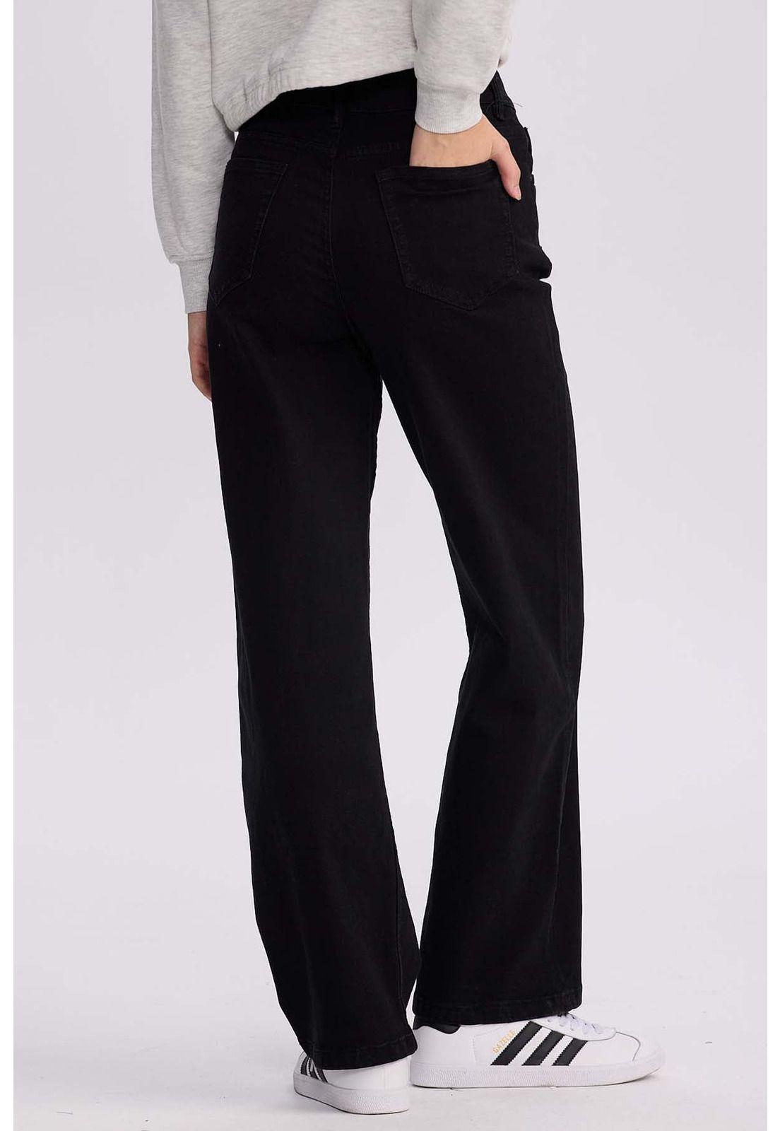 Jeans Mujer Wide Leg Sofía Negro - ll-2