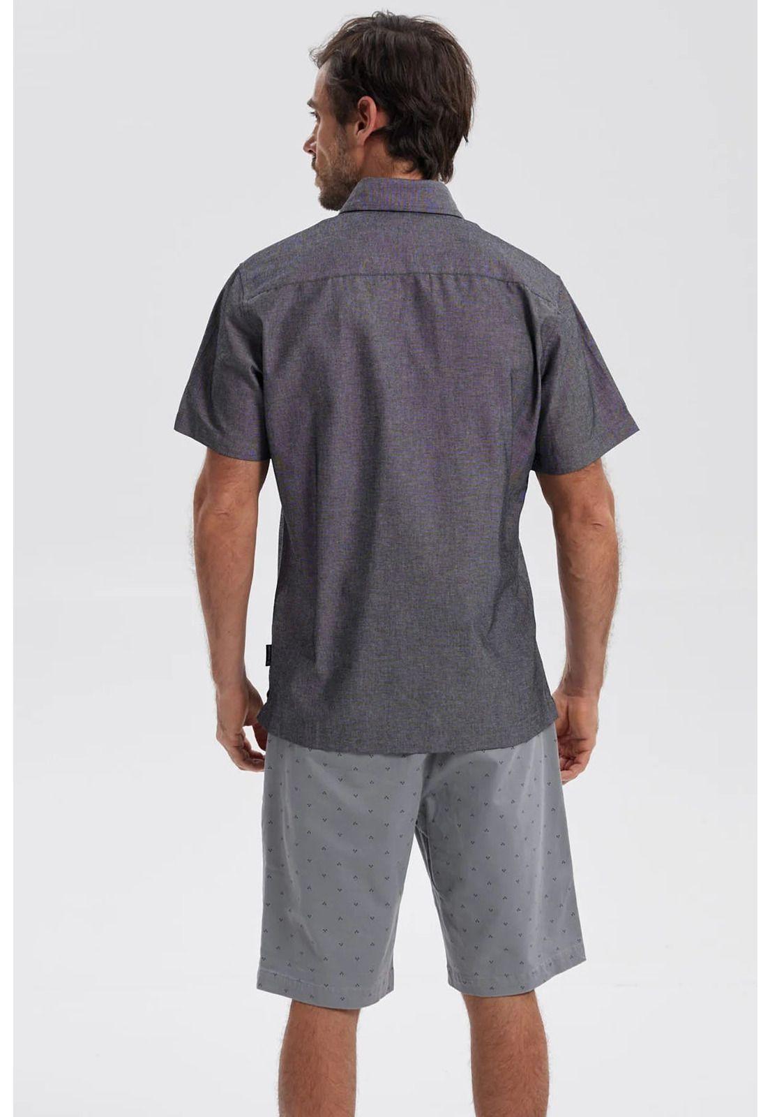 Camisa Hombre Lisa Negro-2