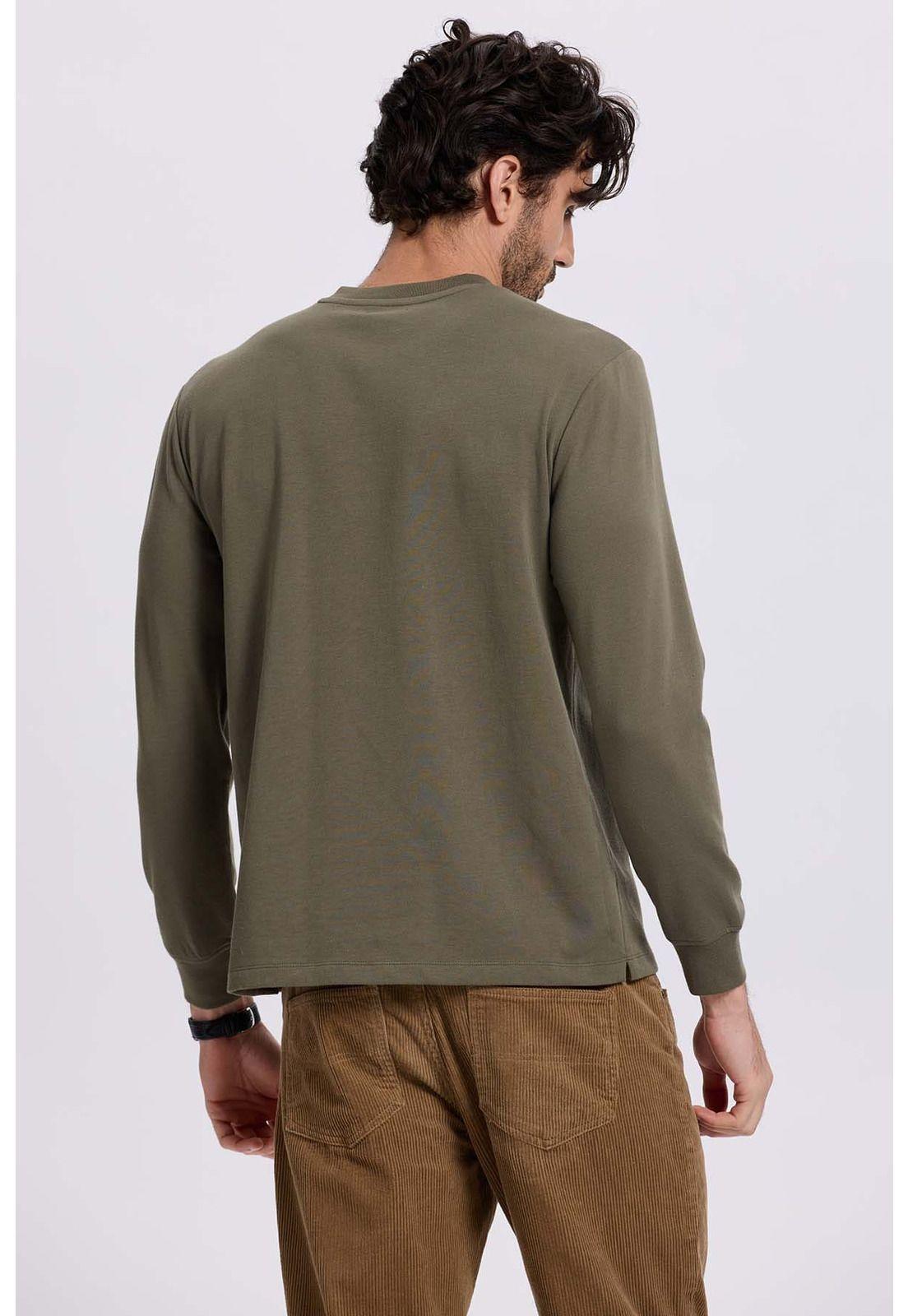 Polera Hombre Tres Botones Verde-2