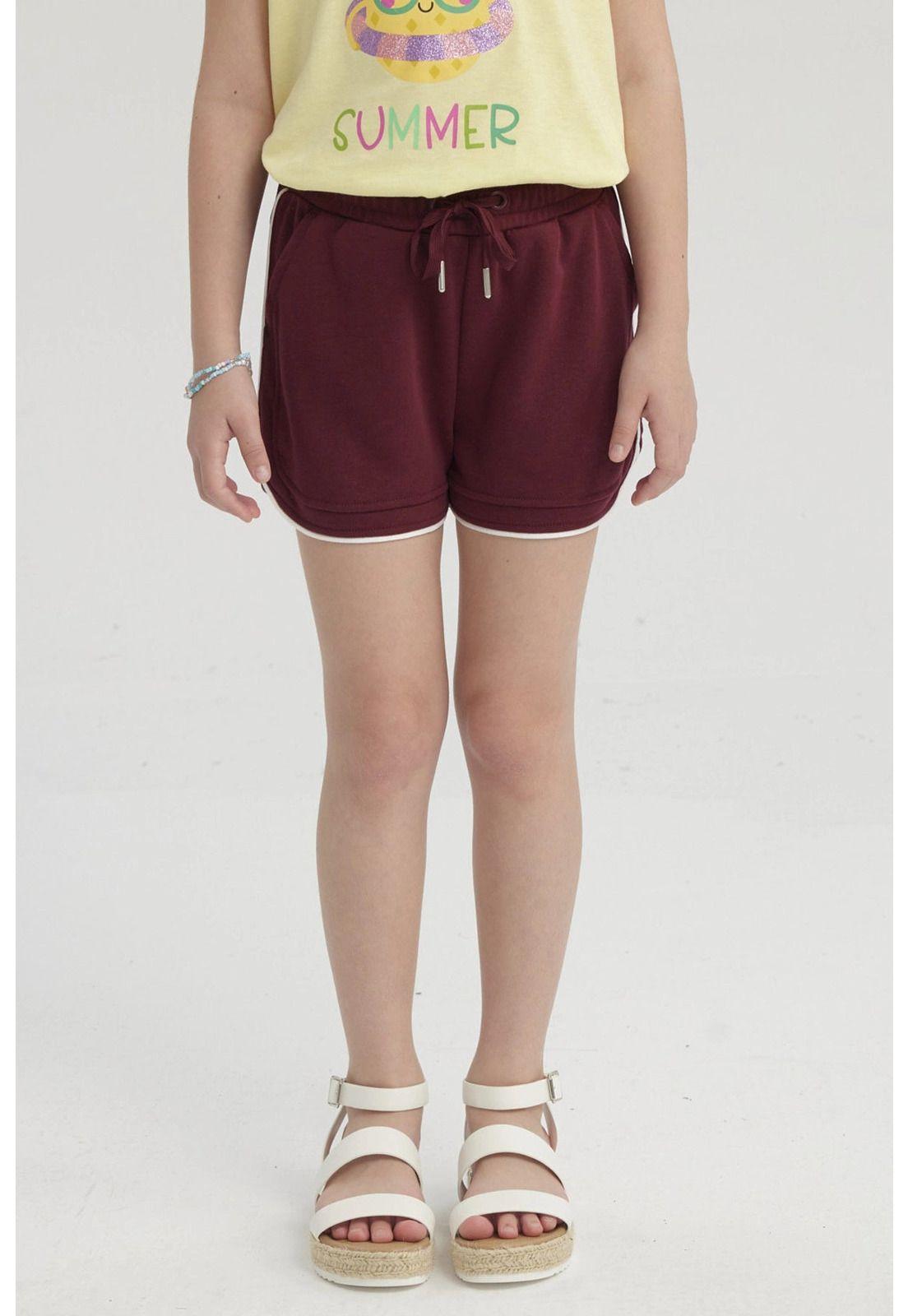 Short Niña Con Cordón Rojo-0