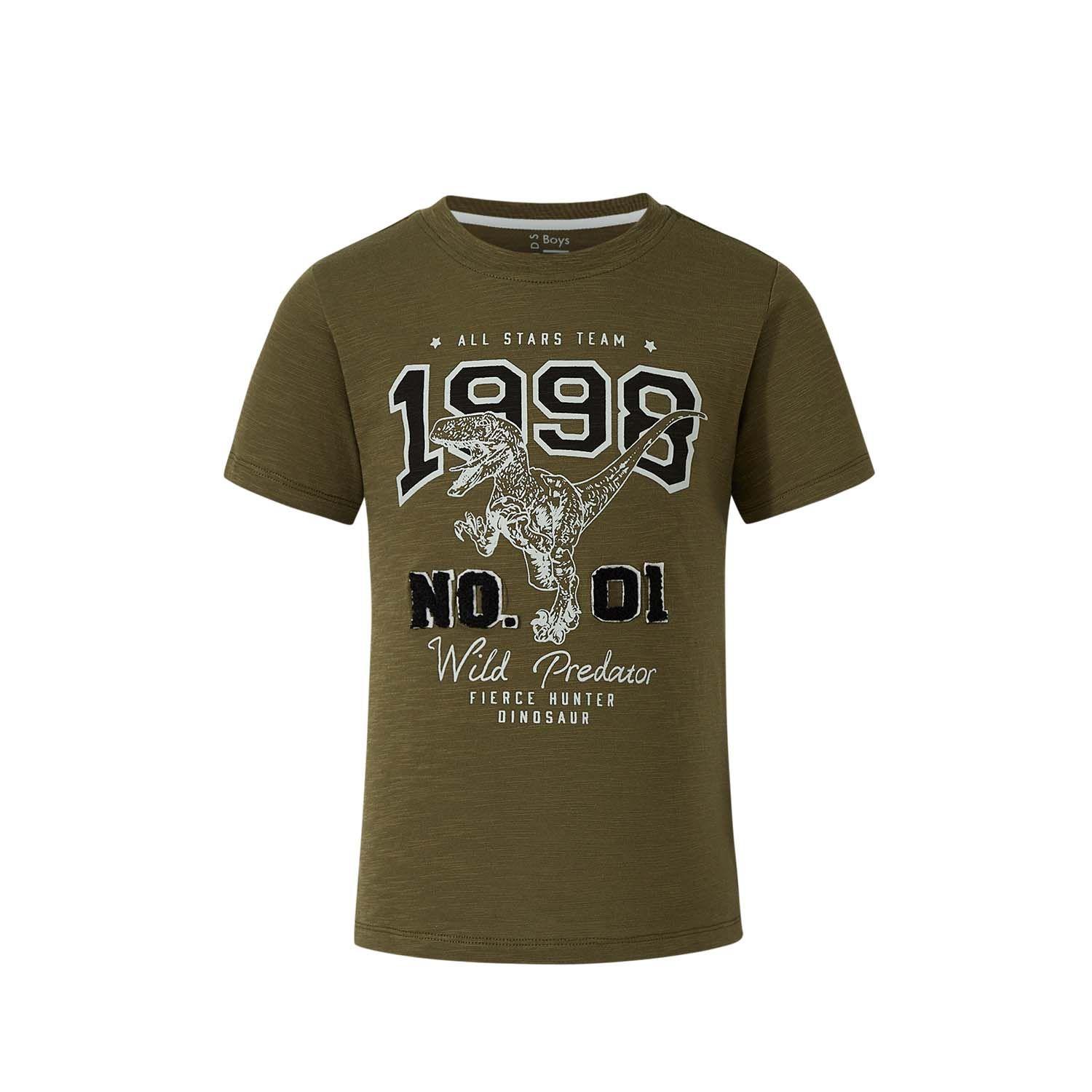 Polera Niño College Dino Verde Militar Fashion's Park-0