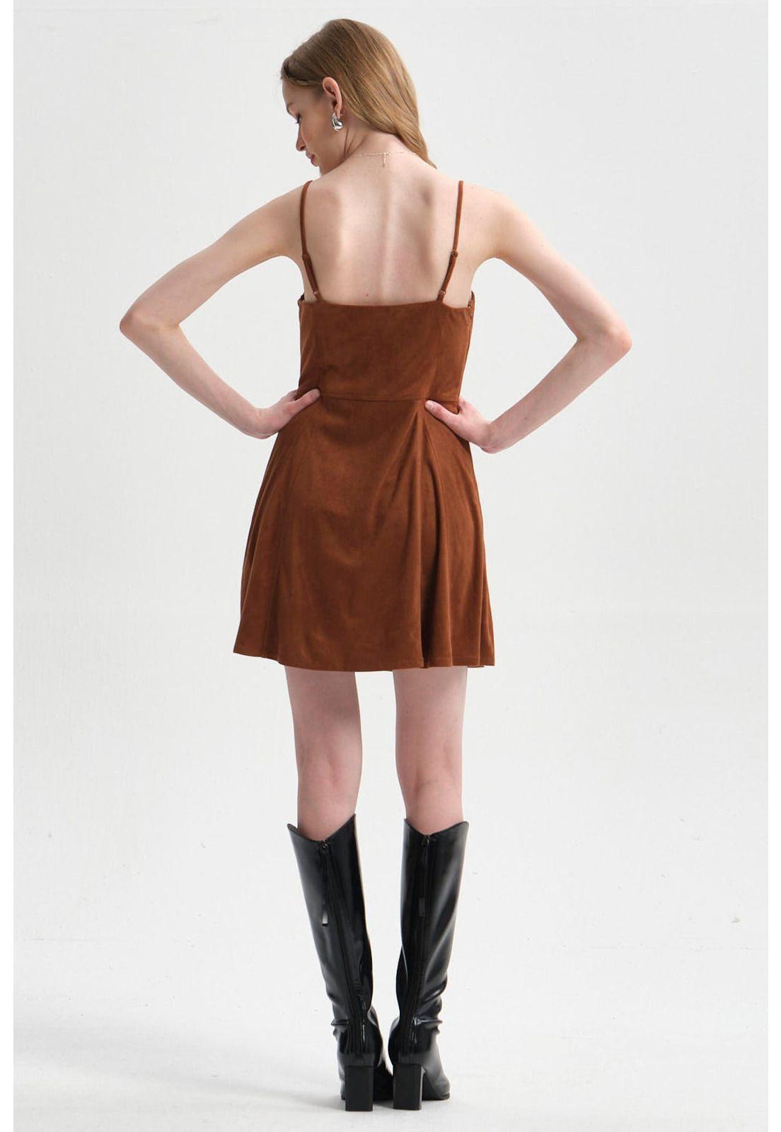 Vestido Mujer Cowboy Camel-2