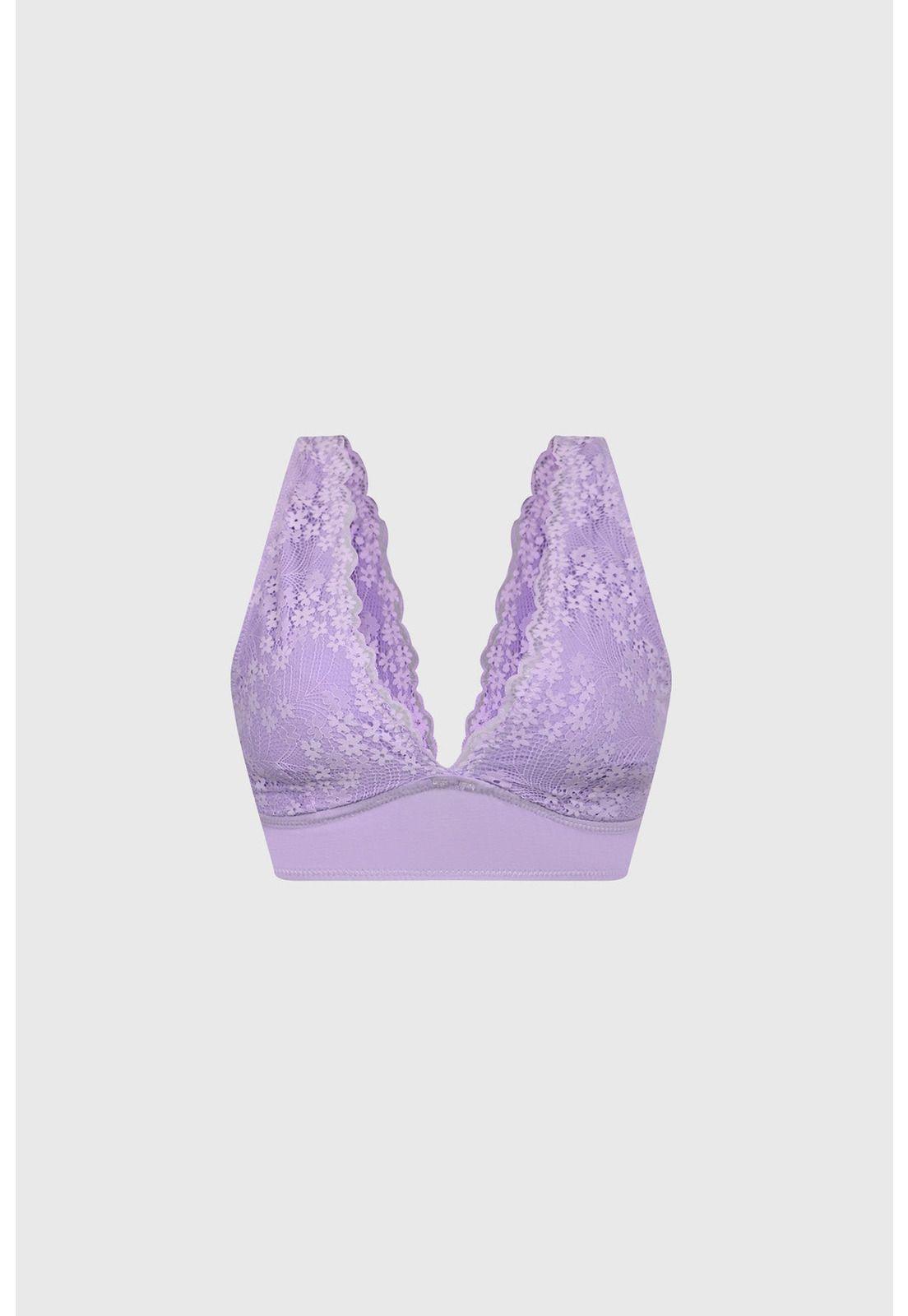 Sostén Mujer Tipo Bralette Lila-0