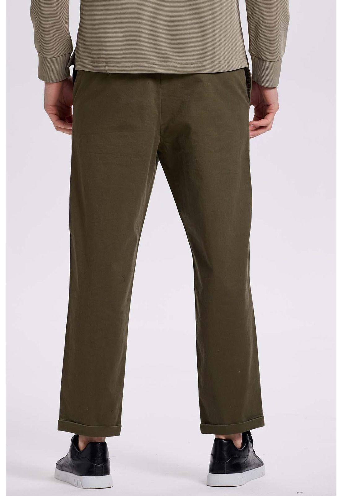 Pantalón Hombre Chino Roll Up Verde-2