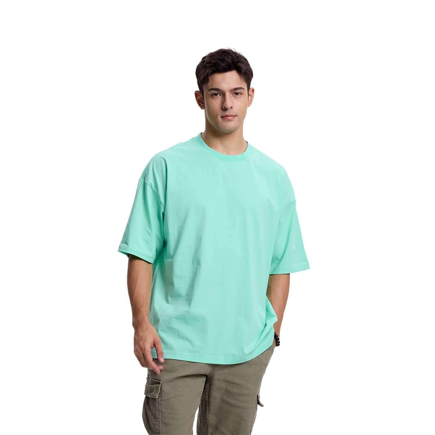 Polera Hombre Oversize Verde Claro Fashions Park-0
