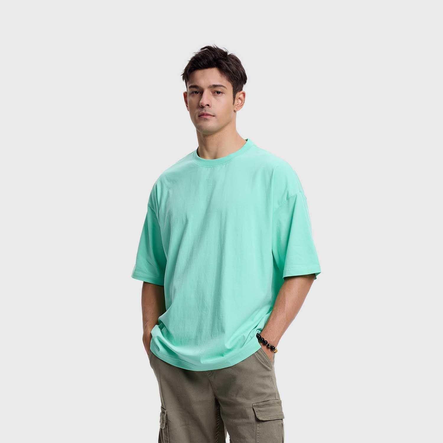 Polera Hombre Oversize Verde Claro Fashions Park-1
