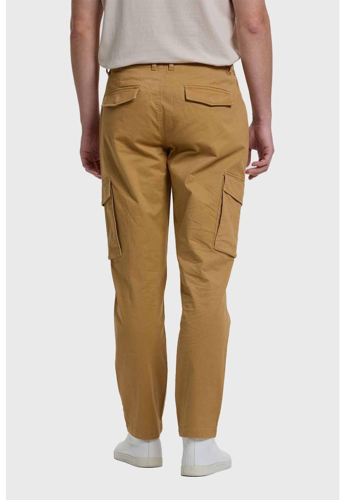 Pantalón Hombre Cargo Slim Fit Camel-2