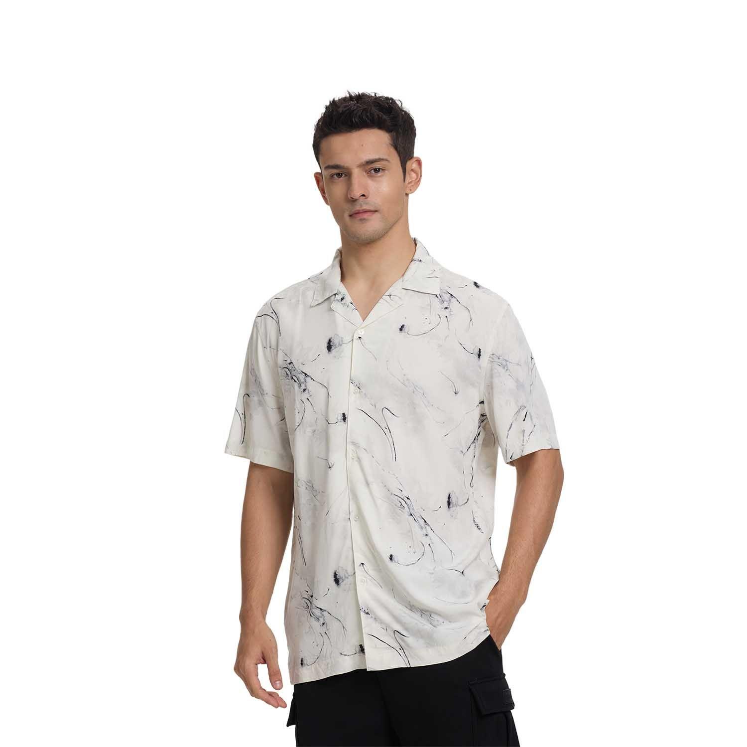 Camisa Hombre Full Print Blanco Fashion's Park-0