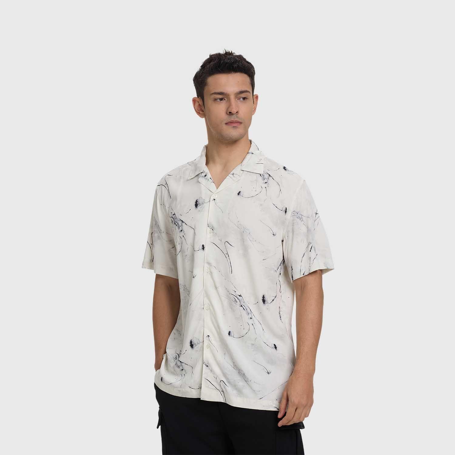 Camisa Hombre Full Print Blanco Fashion's Park-1