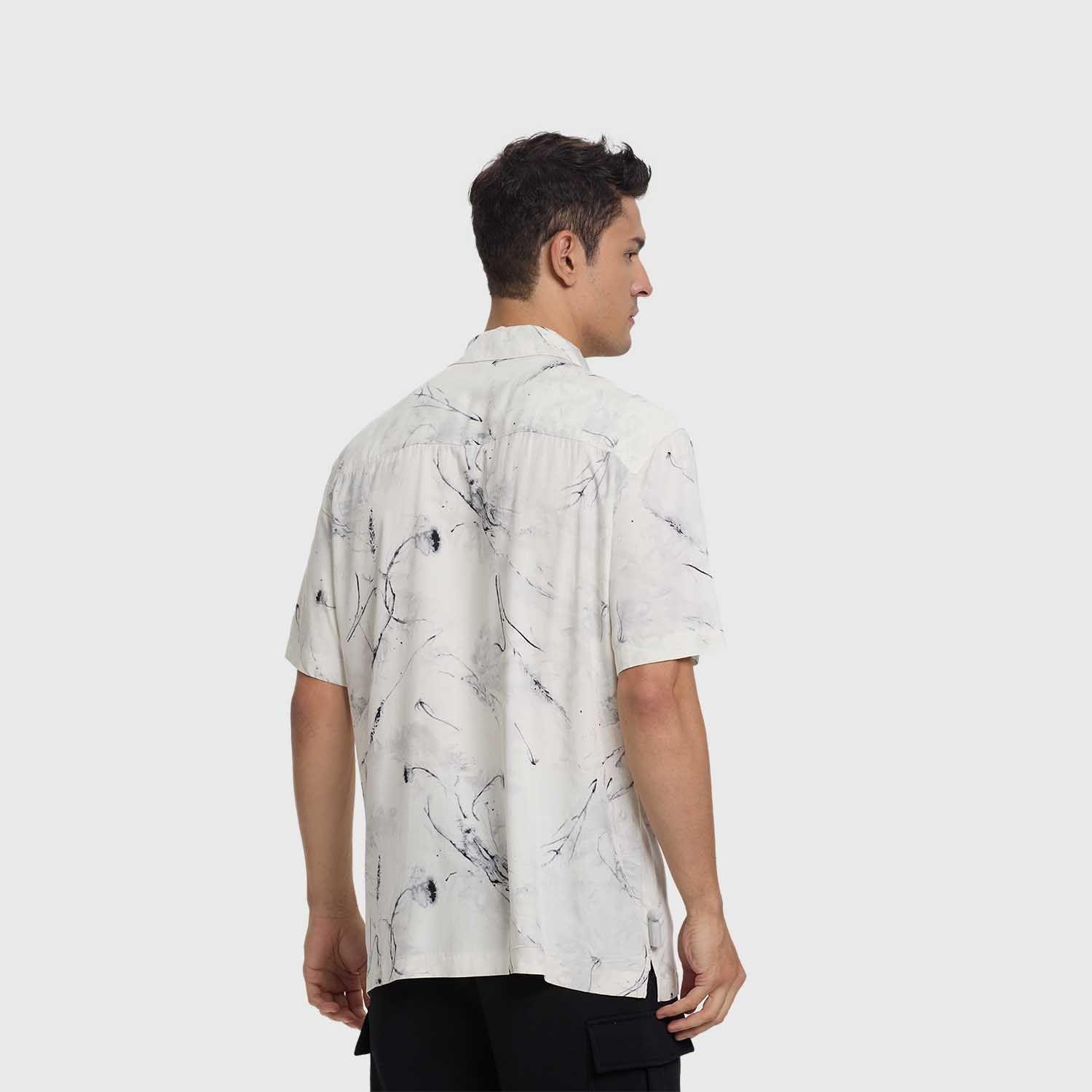 Camisa Hombre Full Print Blanco Fashion's Park-2