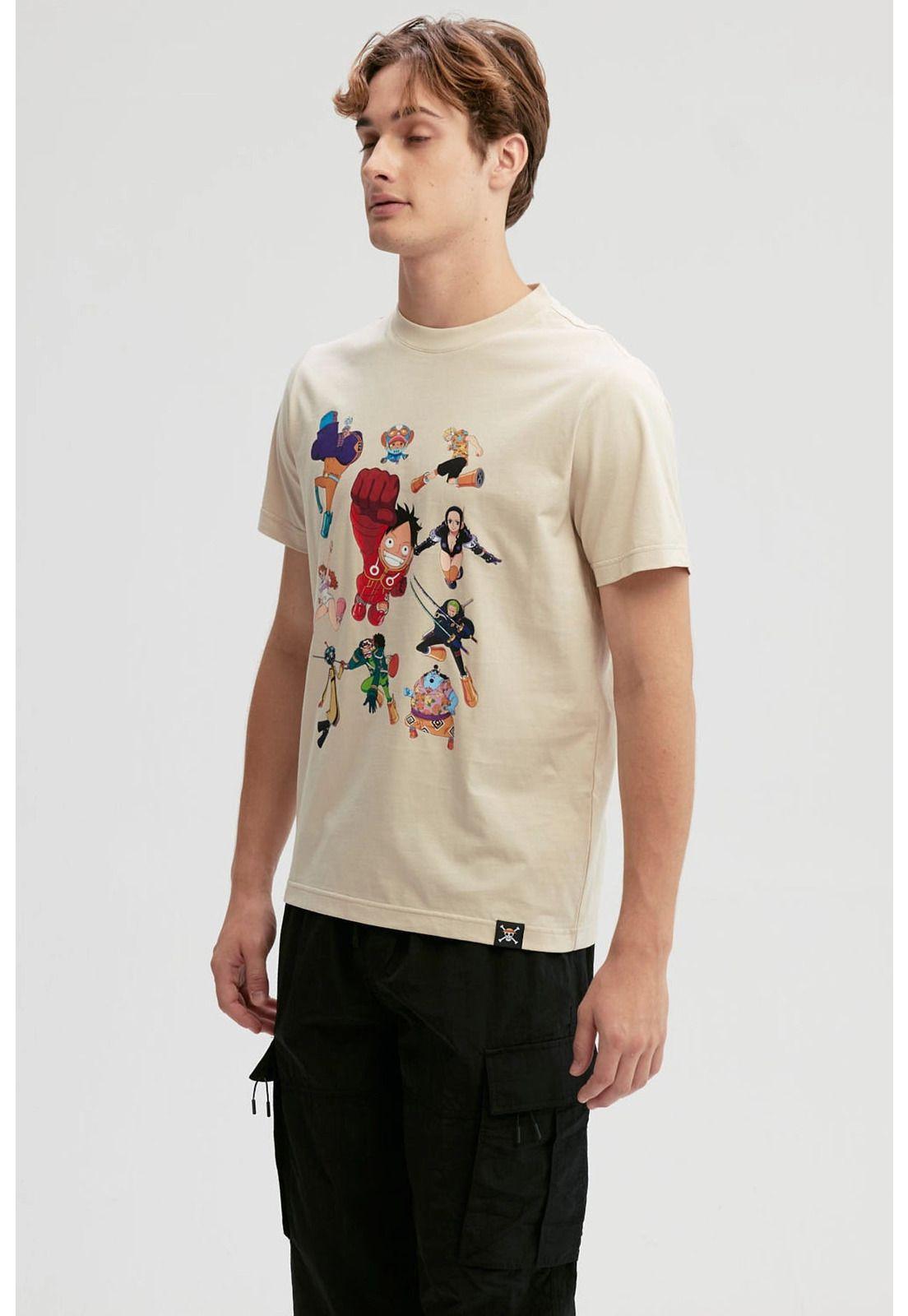 Polera Hombre One Piece Beige-1