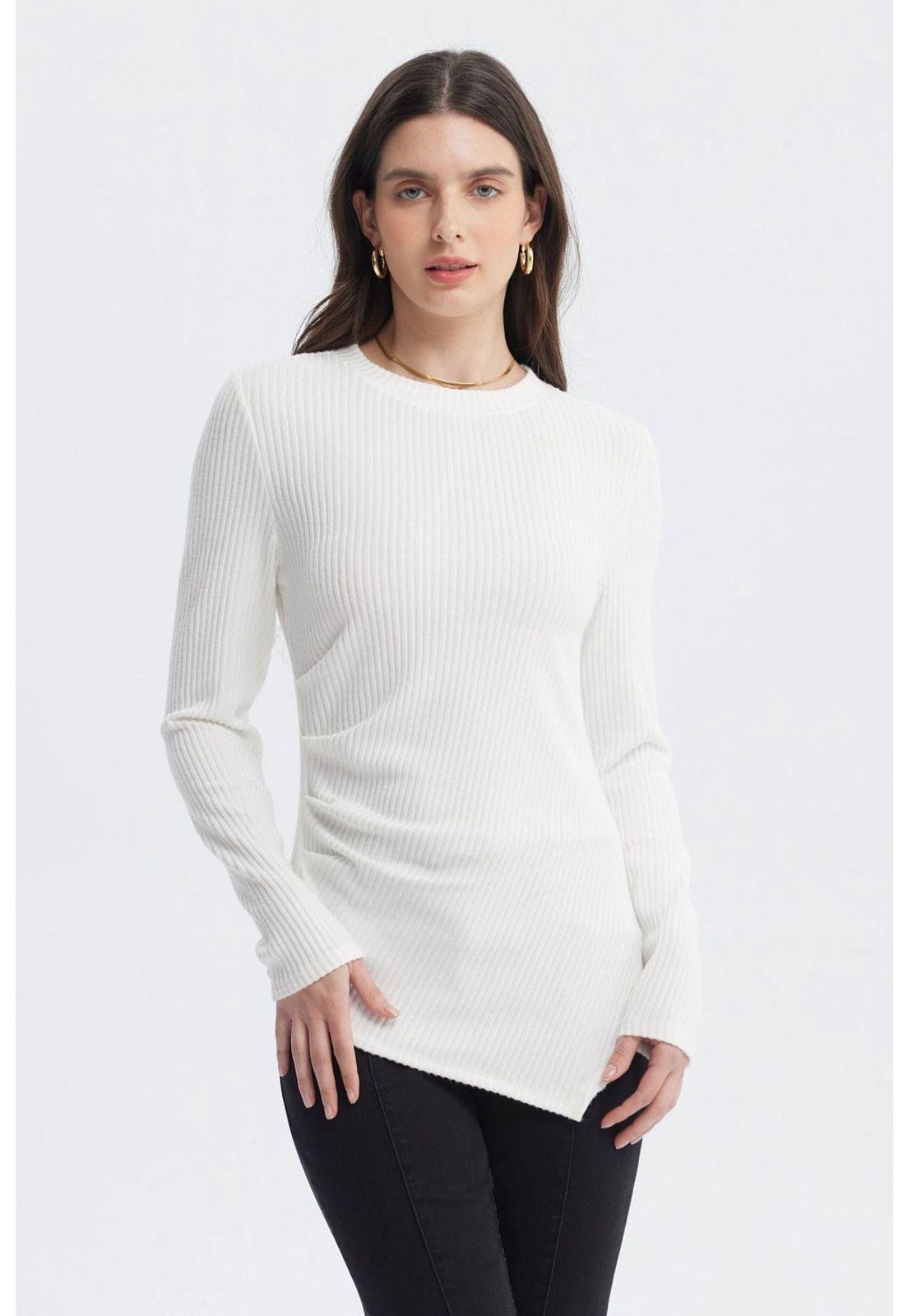 Polera Mujer Ajustado Crudo - lV-0