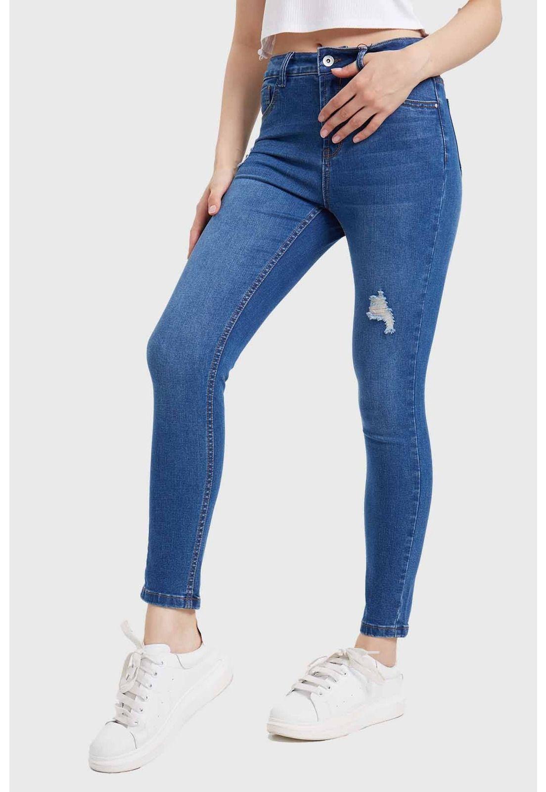 Jeans Mujer Skinny Lia Azul - lll-1