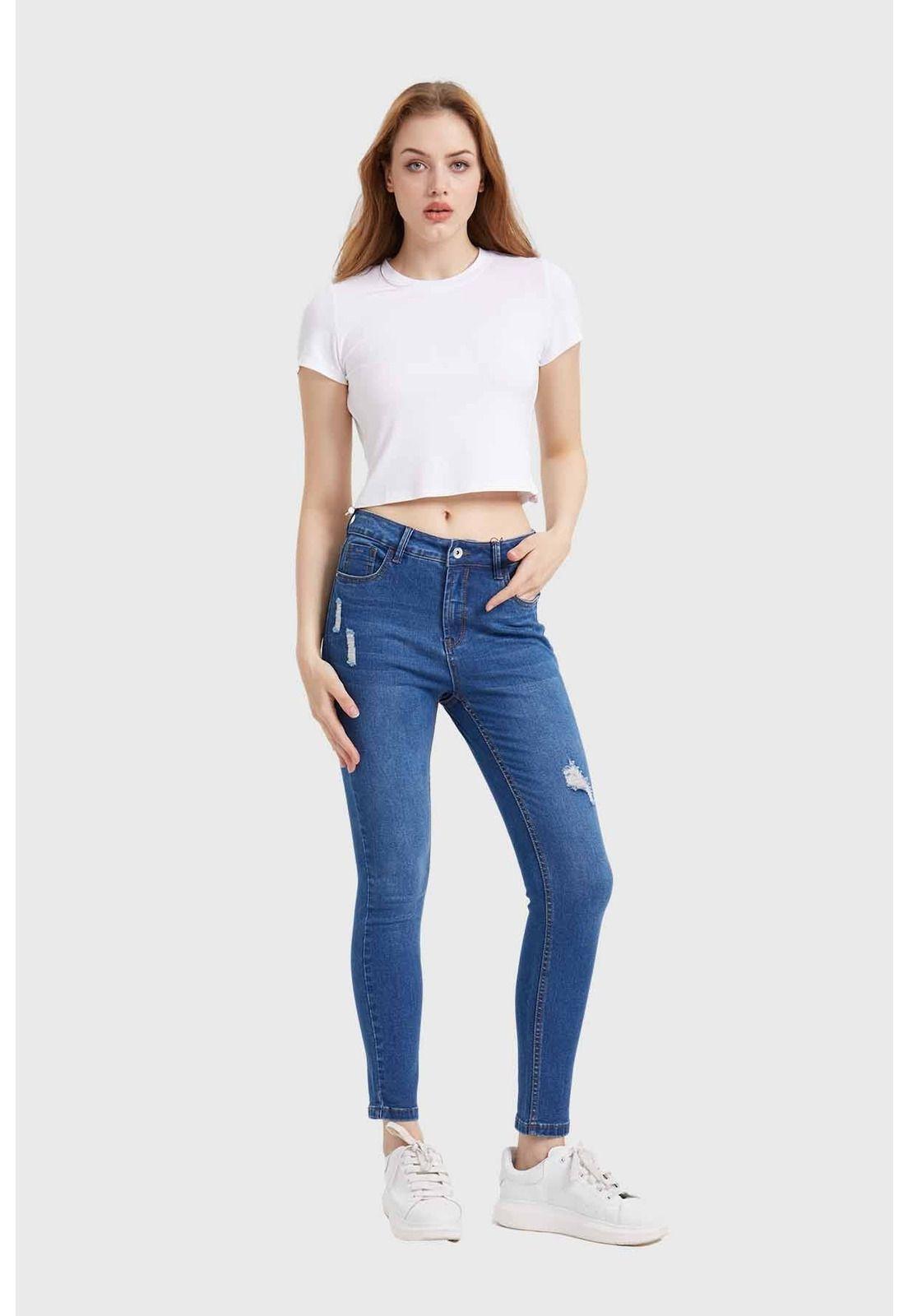 Jeans Mujer Skinny Lia Azul - lll-3