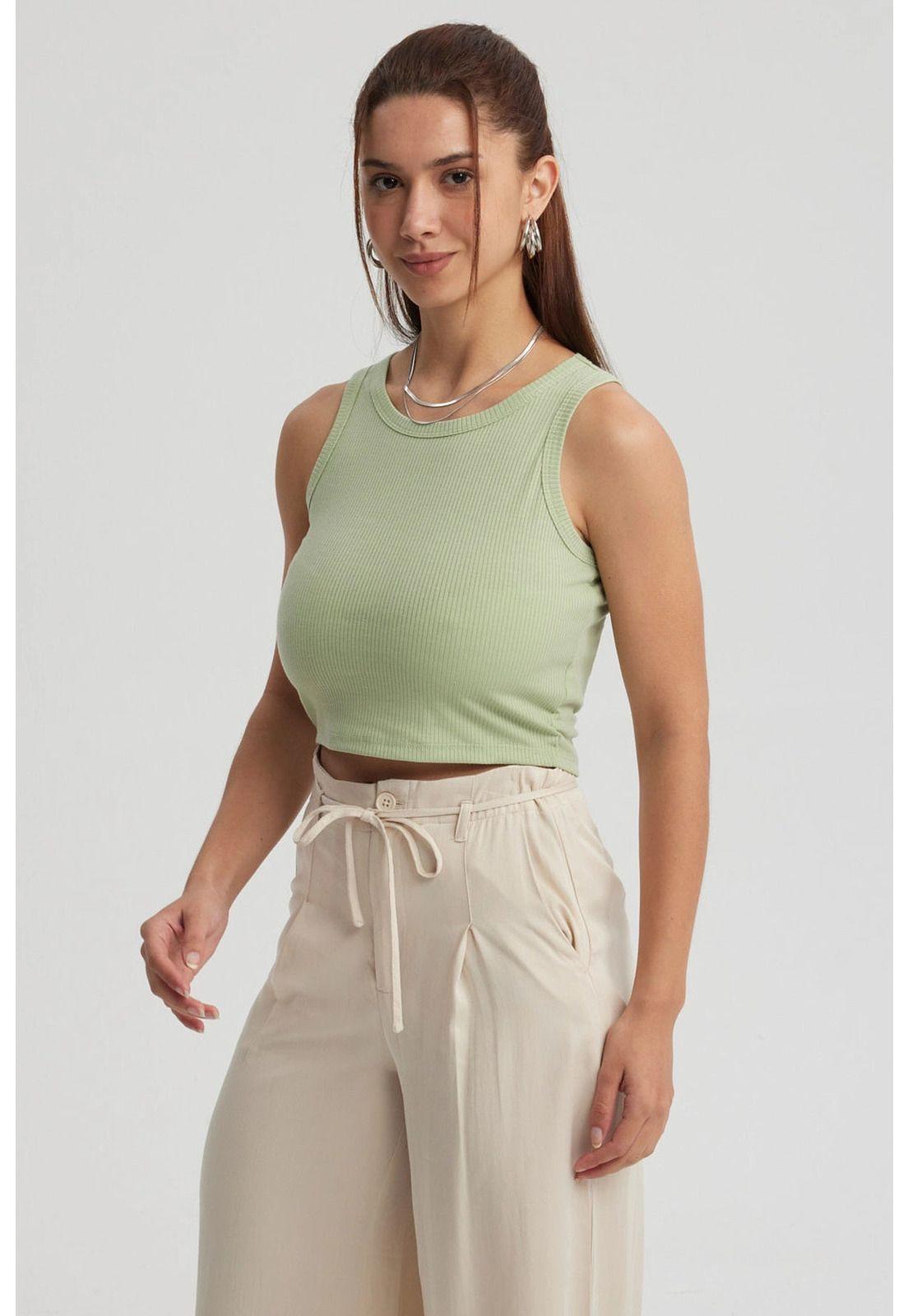 Polera Mujer Sudadera Verde Claro-1