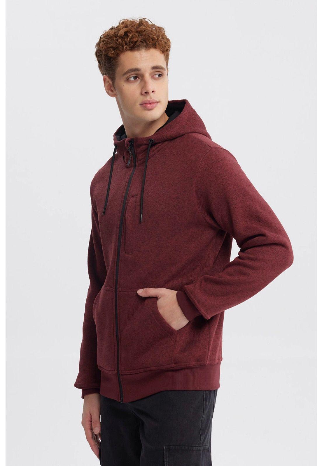 Polar Hombre Hoodie Burdeo-1