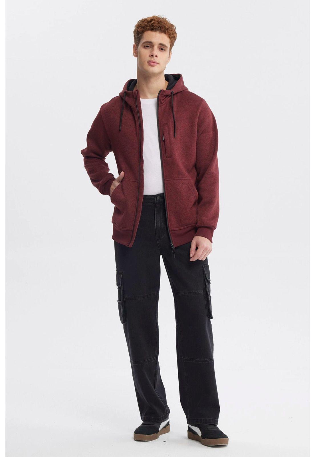 Polar Hombre Hoodie Burdeo-3