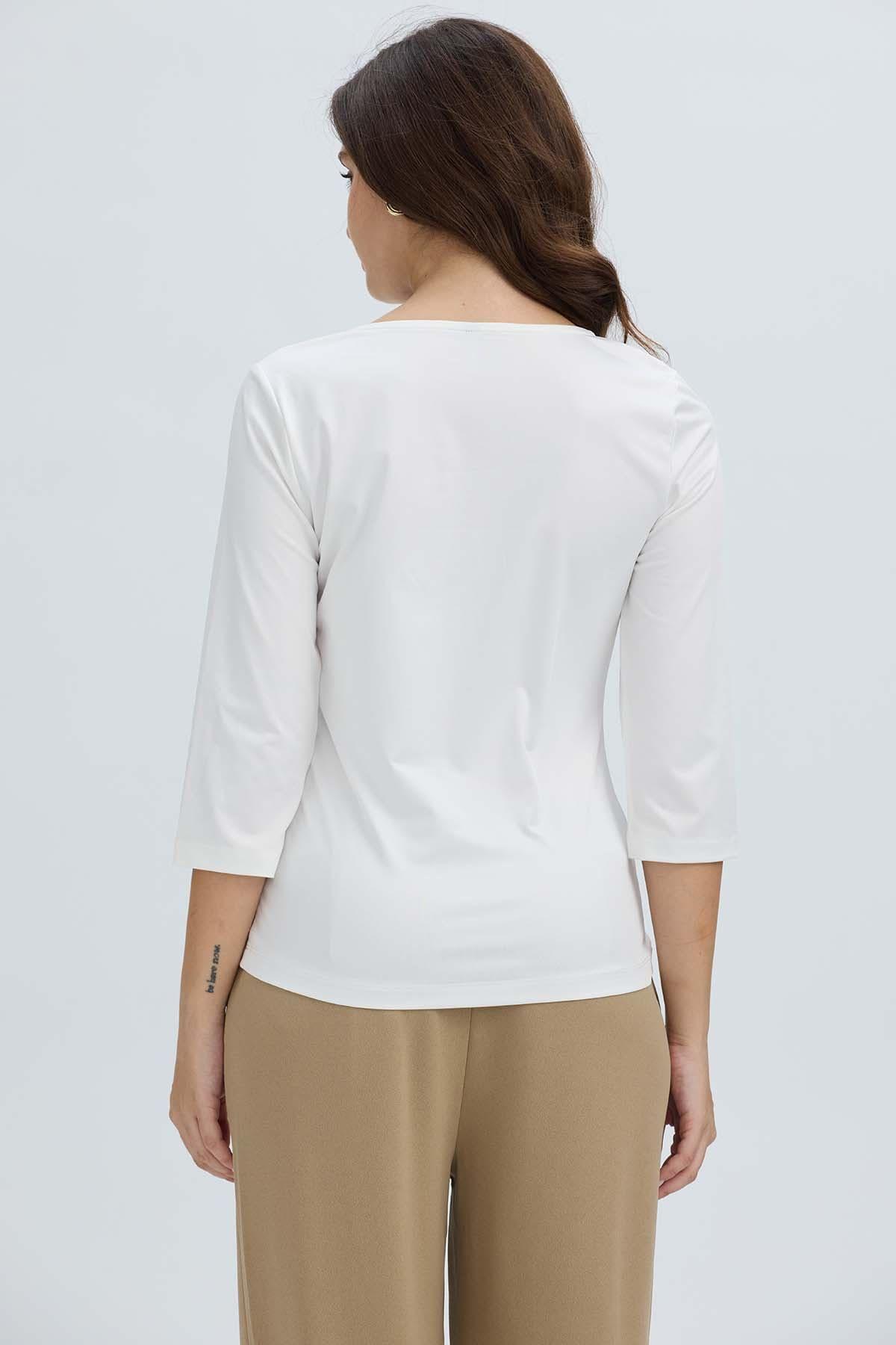 Polera Mujer Detalle Hombro Crudo-2
