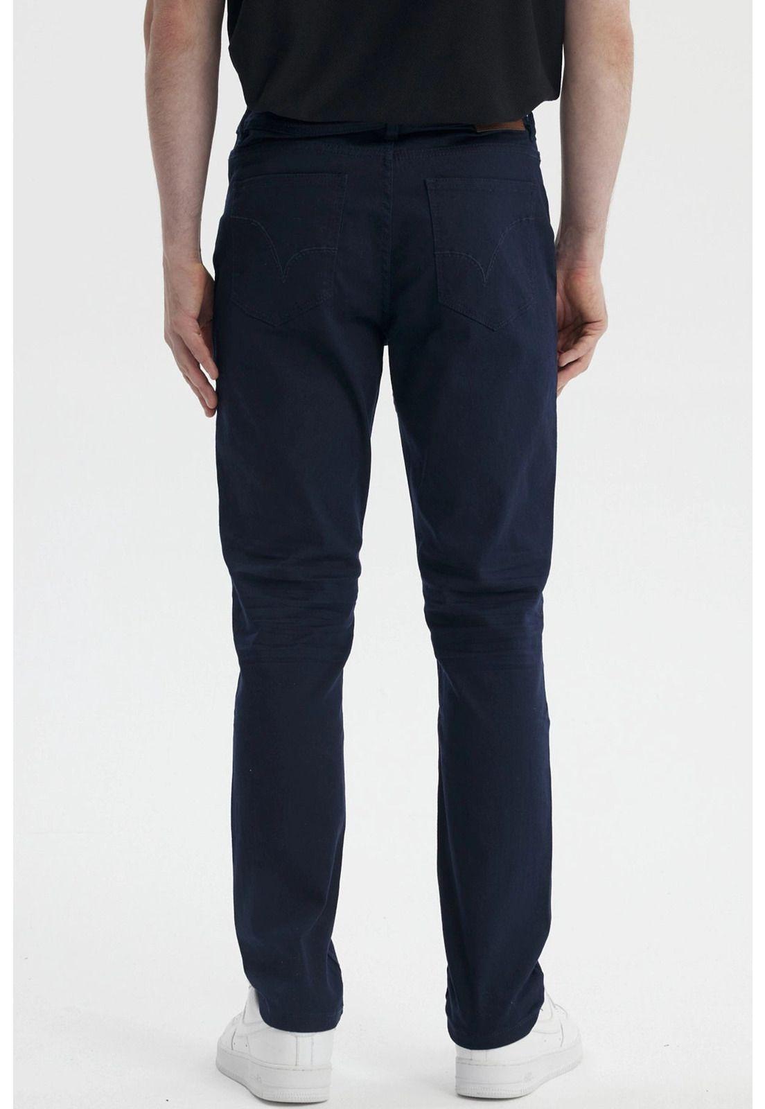 Jeans Hombre Slim Color Azul Marino - ll-2