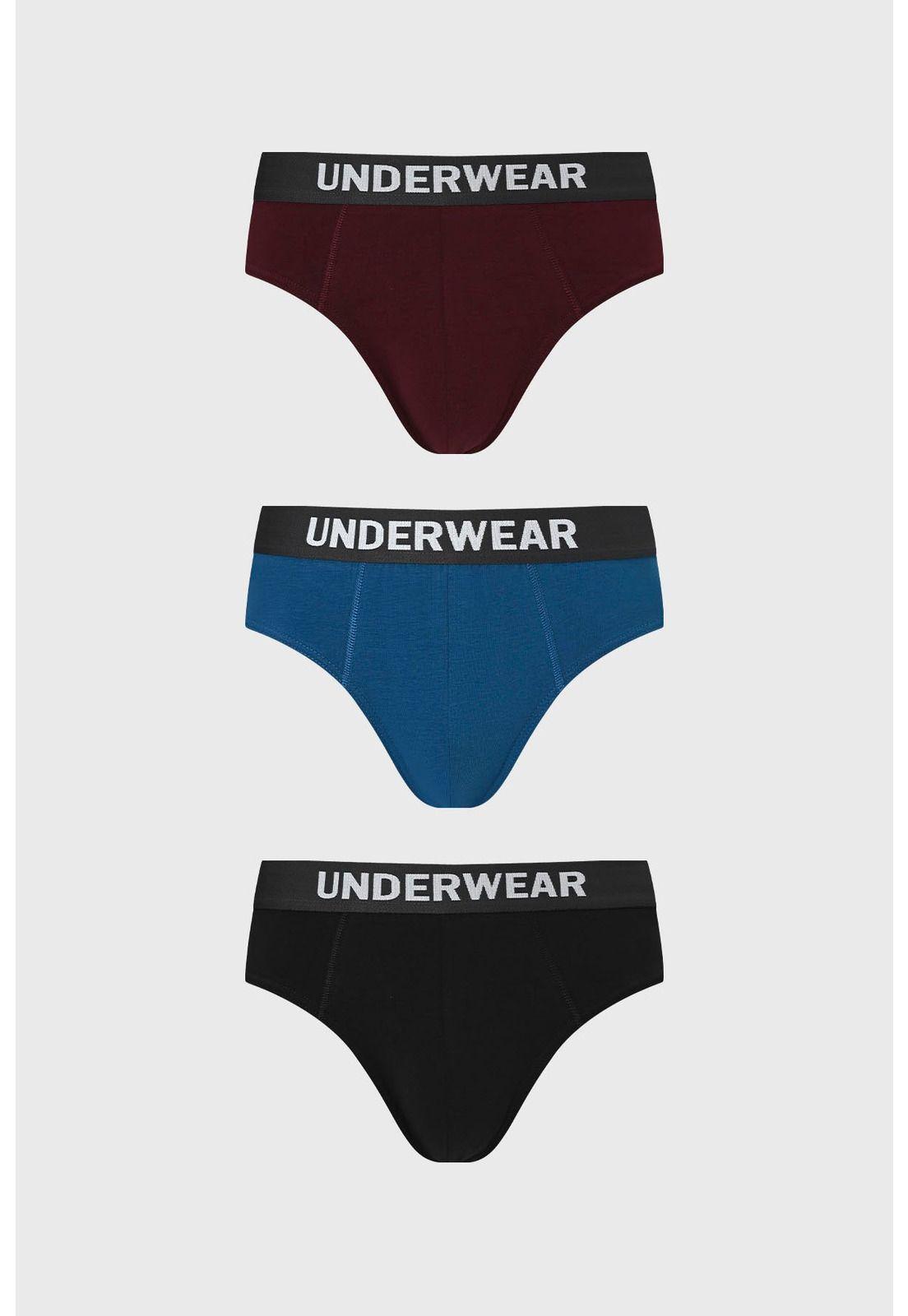 Boxer Hombre Tripack Liso Azul - Vlll-0