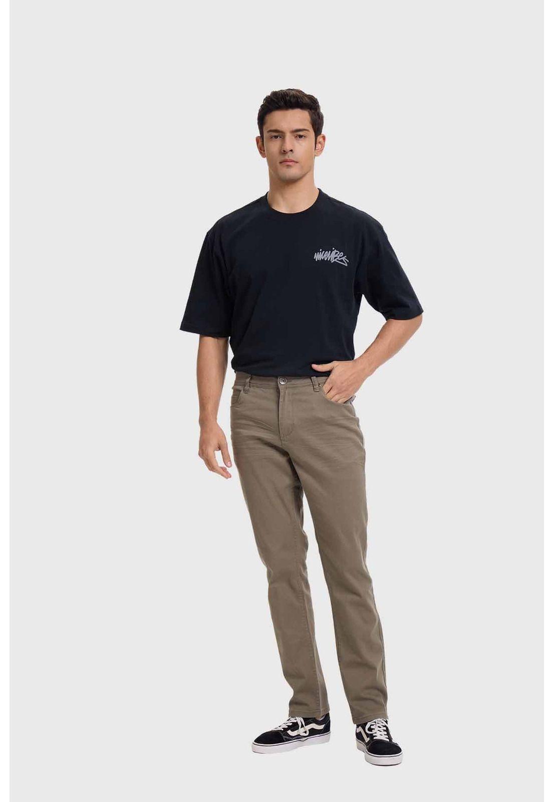 Jeans Hombre Jogger Cargo Café-3