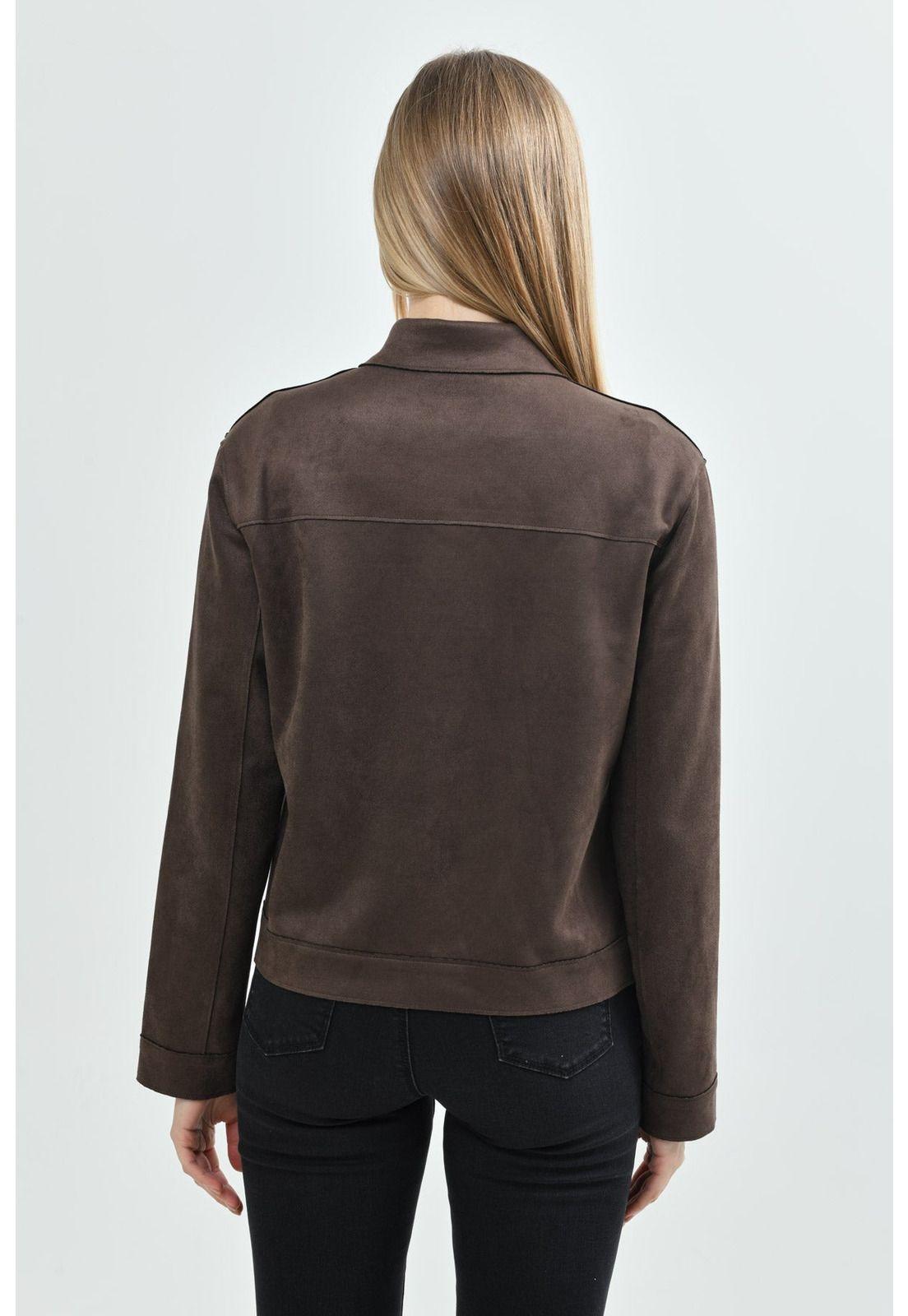 Chaqueta Mujer Regular Chocolate - lll-2