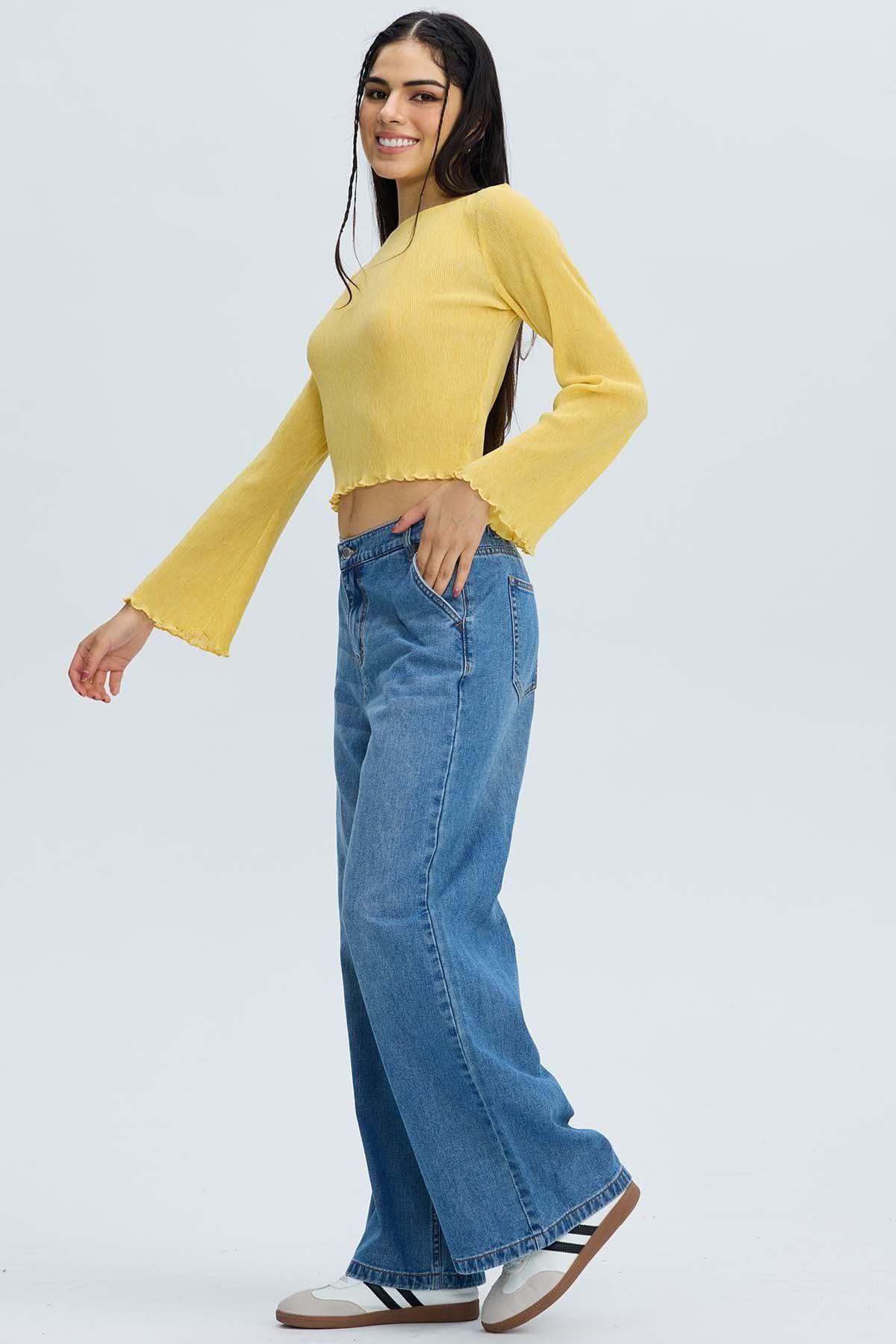 Polera Mujer Flare Amarillo-3