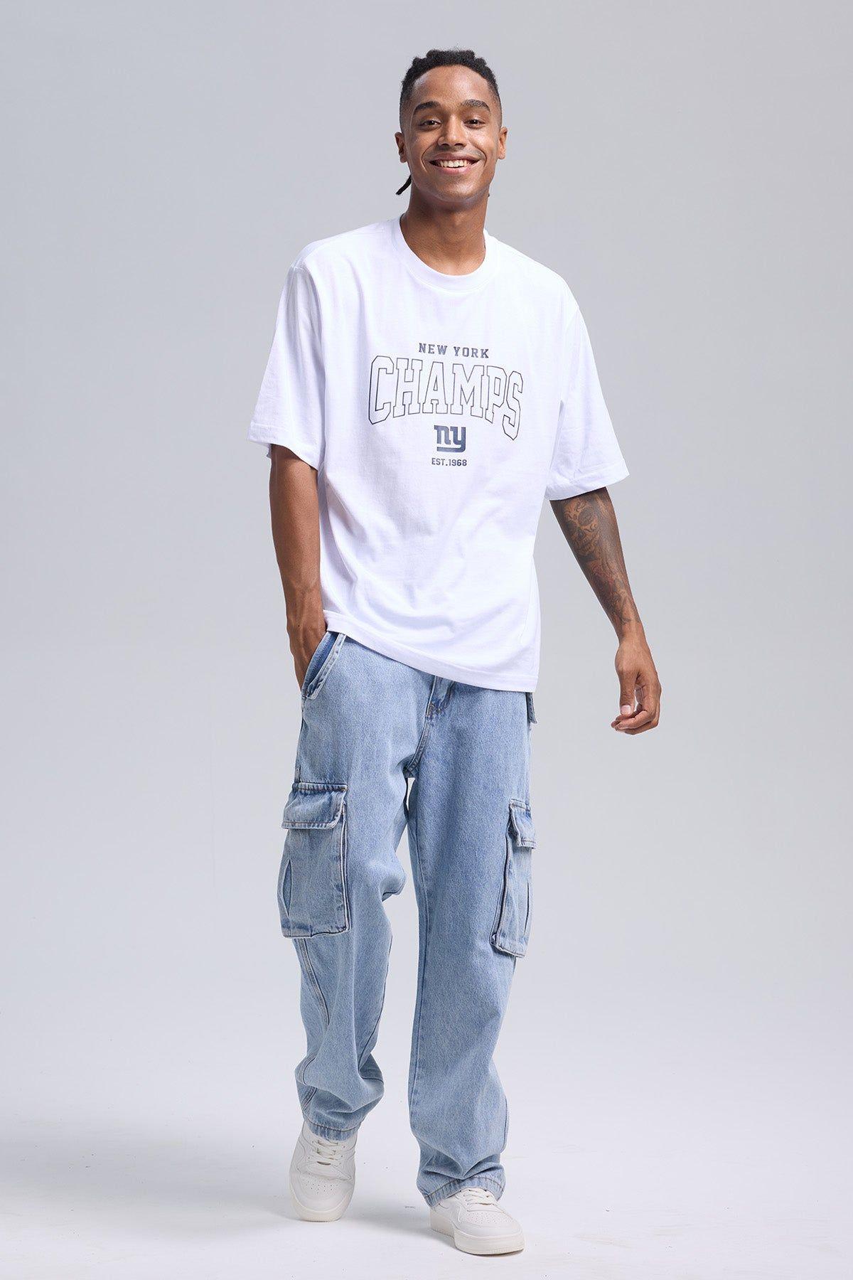 Polera Hombre Print Central Blanco-3