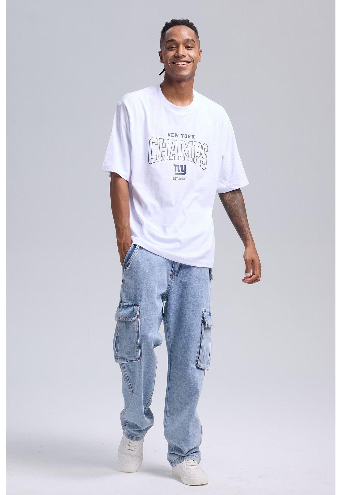 Polera Hombre Print Central Blanco - ll-3