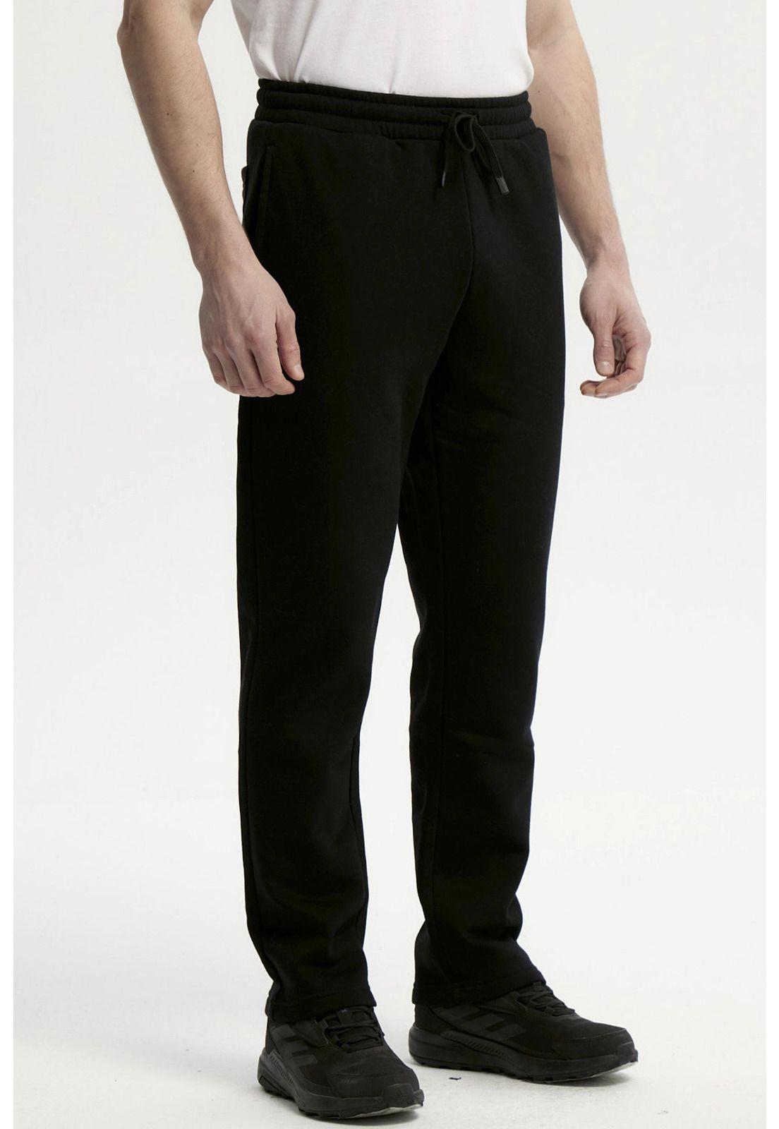 Pantalón Buzo Hombre Calce Recto Negro - Vlll-1