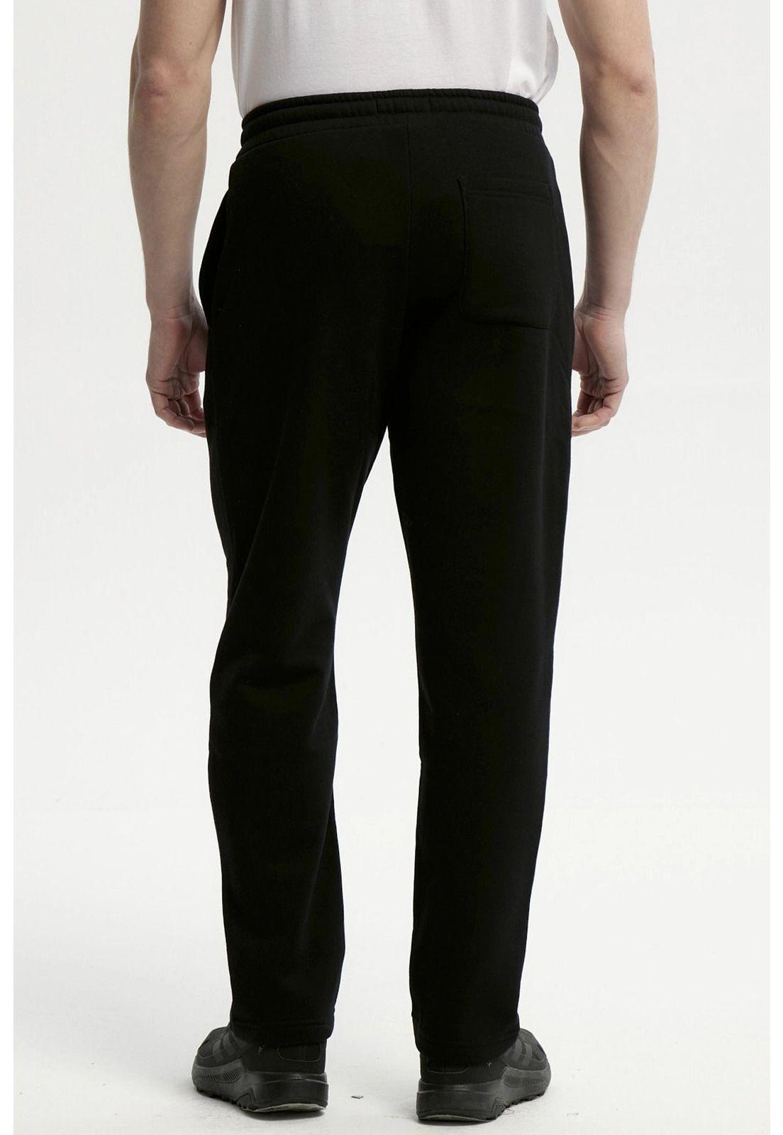 Pantalón Buzo Hombre Calce Recto Negro - Vlll-2